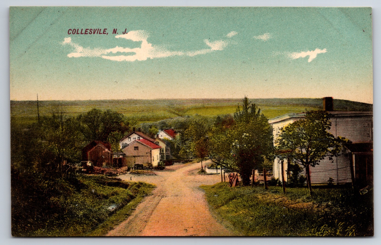 Dirt Road Street View Colesville New Jersey NJ Wantage Sussex County c1910 PC