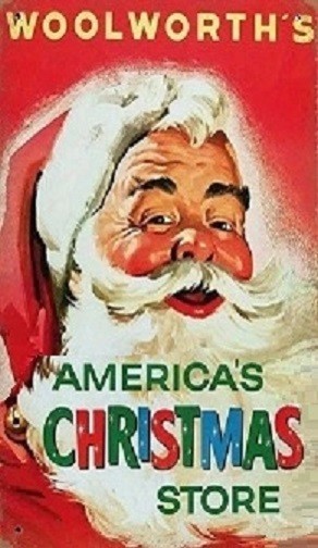 Vintage Woolworth\'s Christmas Santa Claus Refrigerator Magnet #3