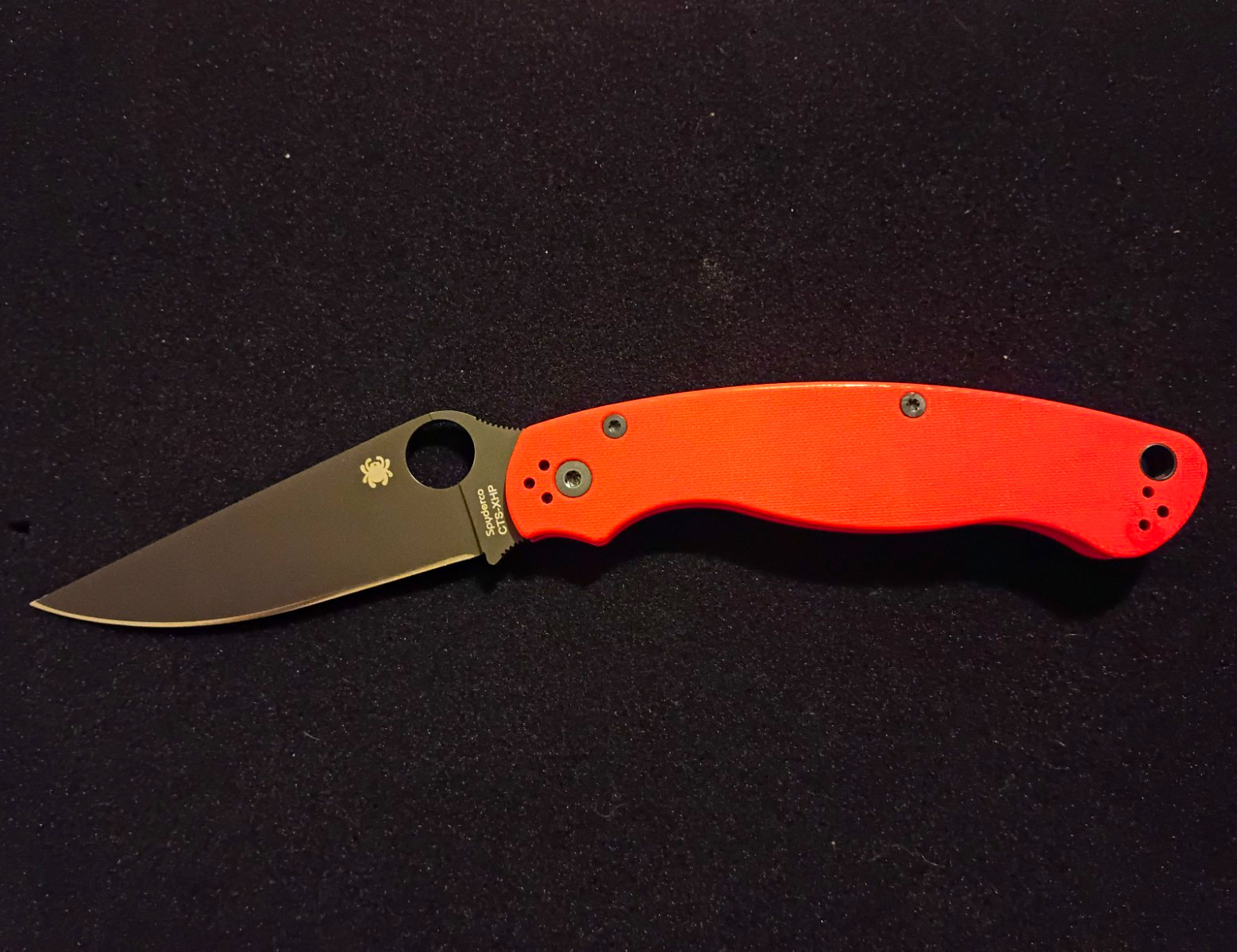 Spyderco Military Compression Lock Orange G-10 CTS-XHP/Cutleryshoppe Exclusive