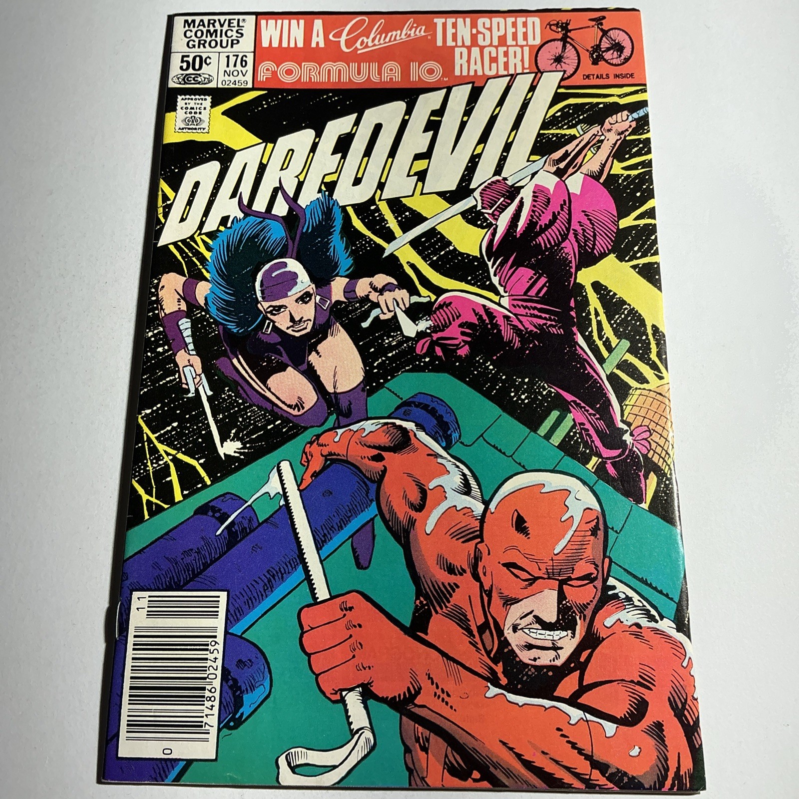 Daredevil #176 Newsstand Variant (Marvel Comics 1981) VF 1st App Stick Comic Daredevil #176 Newsstand Variant (Marvel Comics 1981) VF 1st App Stick Comic