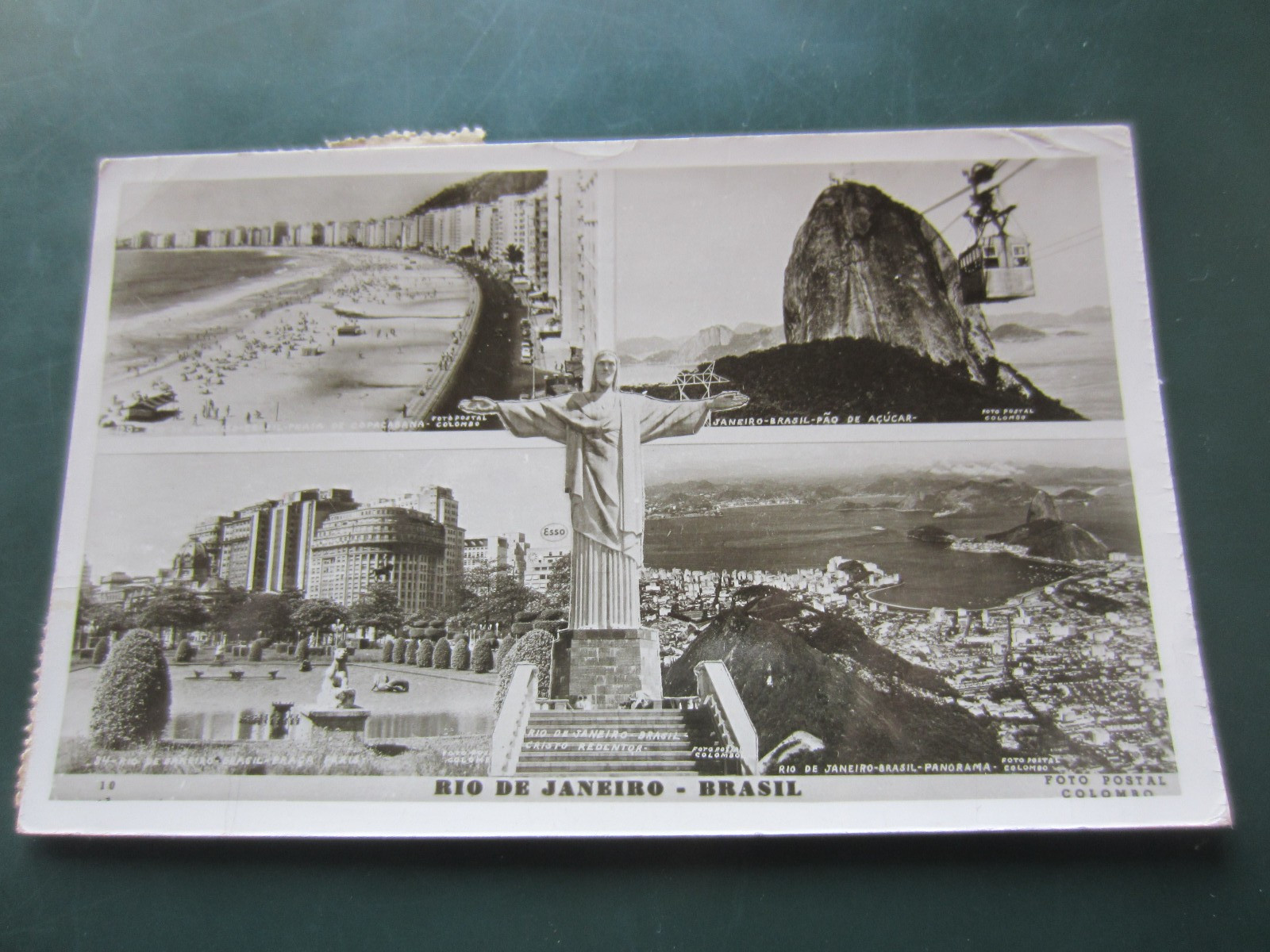 Postcard Brazil Rio de Janeiro Christ the Redeemer etc multiple franking