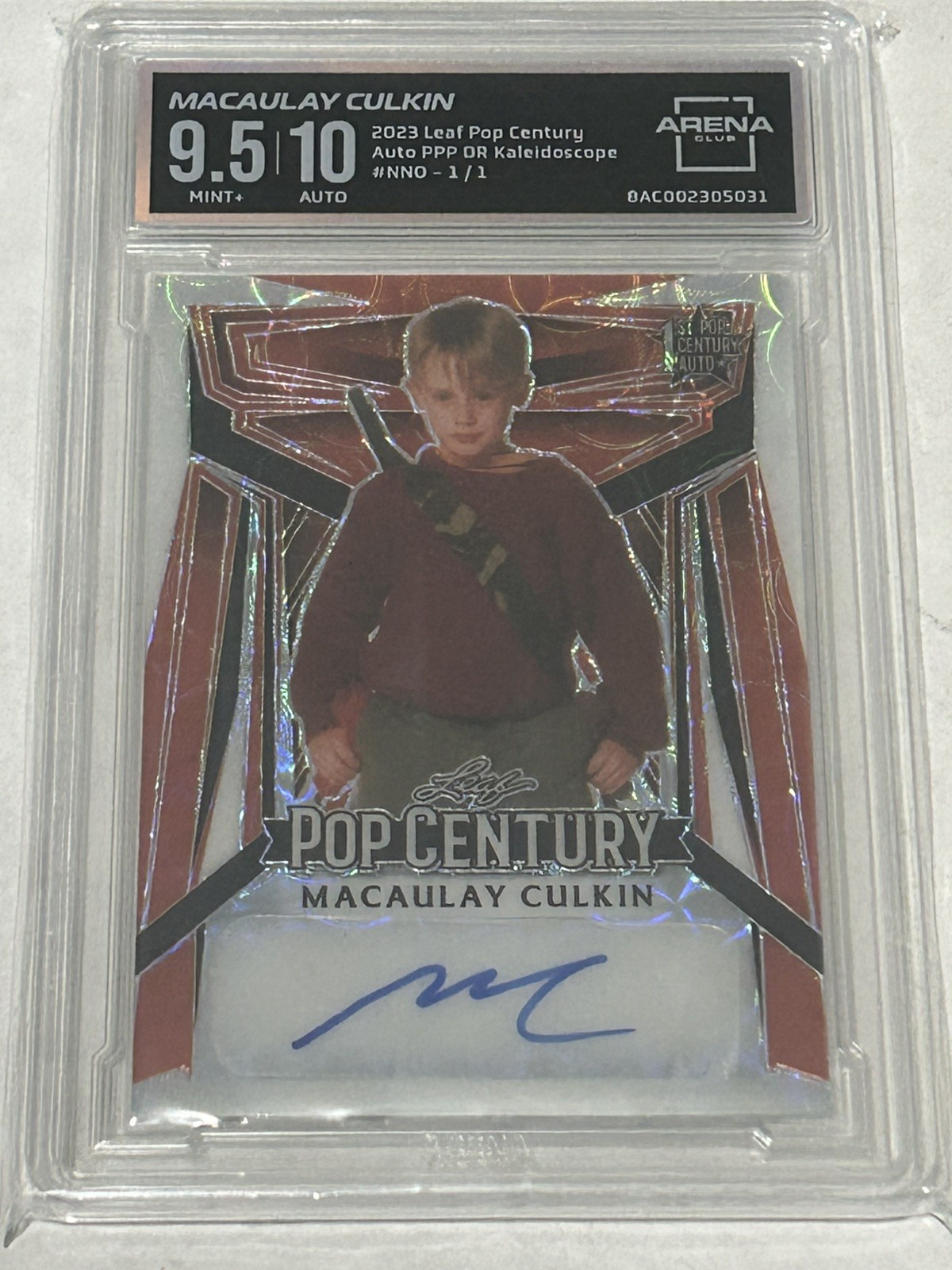 MACAULAY CULKIN 2023 LEAF METAL POP CENTURY AUTO 1/1 Proof Arena Club 9.5 10