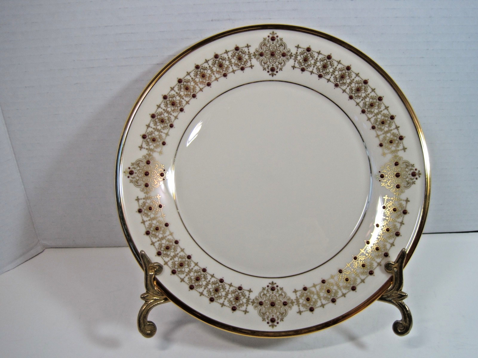 Lenox Dimension Collection Eternal Jeweled Accent Luncheon Plate 9 3/8 Excellent Lenox Dimension Collection Eternal Jeweled Accent Luncheon Plate 9 3/8 Excellent