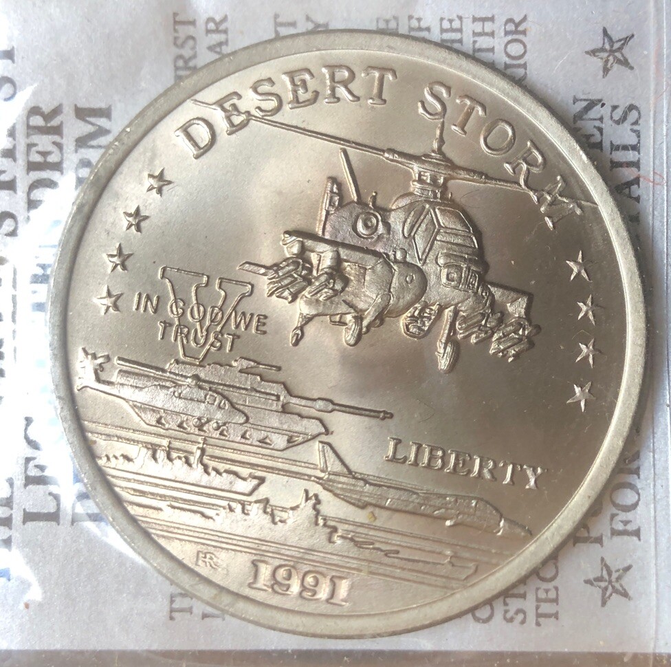 1991 Desert Storm 5 Dollar Coin, Apache Hutt River Province, New Queensland Mint