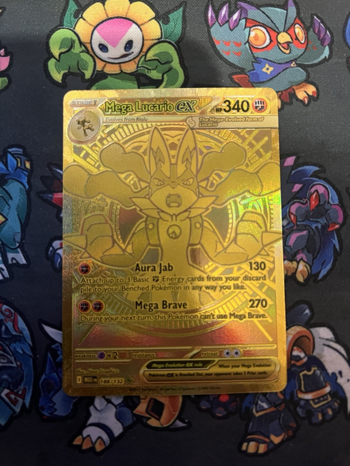 Pokémon TCG Mega Lucario EX Mega Evolution 188/132 Gold