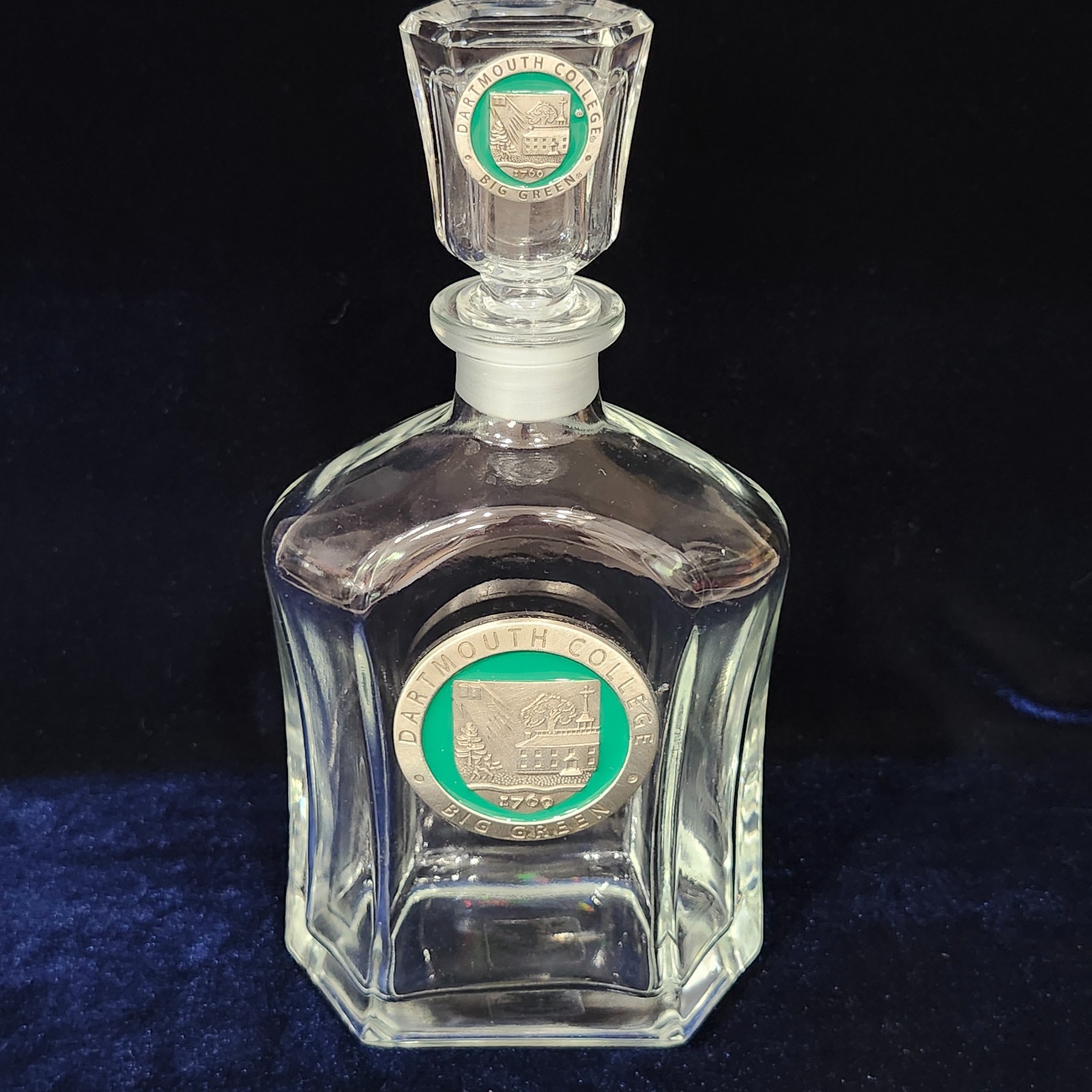 Heritage Metalworks Pewter Dartmouth College Big Green Whiskey Liquor Decanter
