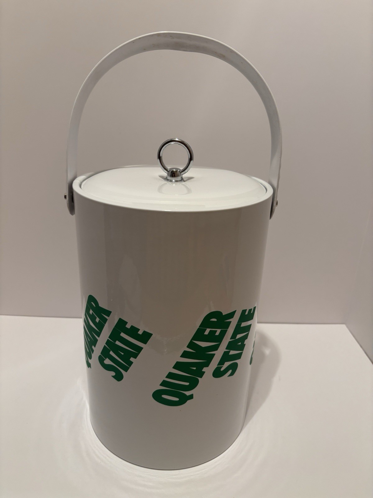 Vintage 1970s Quaker State Ice Bucket Motor Oil Advertising Promo VERY RARE
