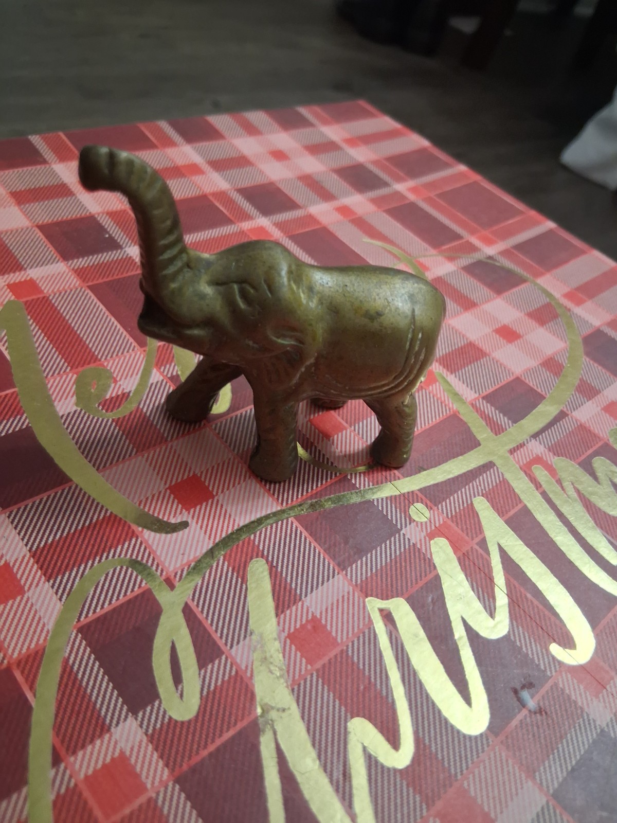 Vintage Solid Brass Elephant Figurine Statue Raised Trunk Lucky Elephant Decor Vintage Solid Brass Elephant Figurine Statue Raised Trunk Lucky Elephant Decor