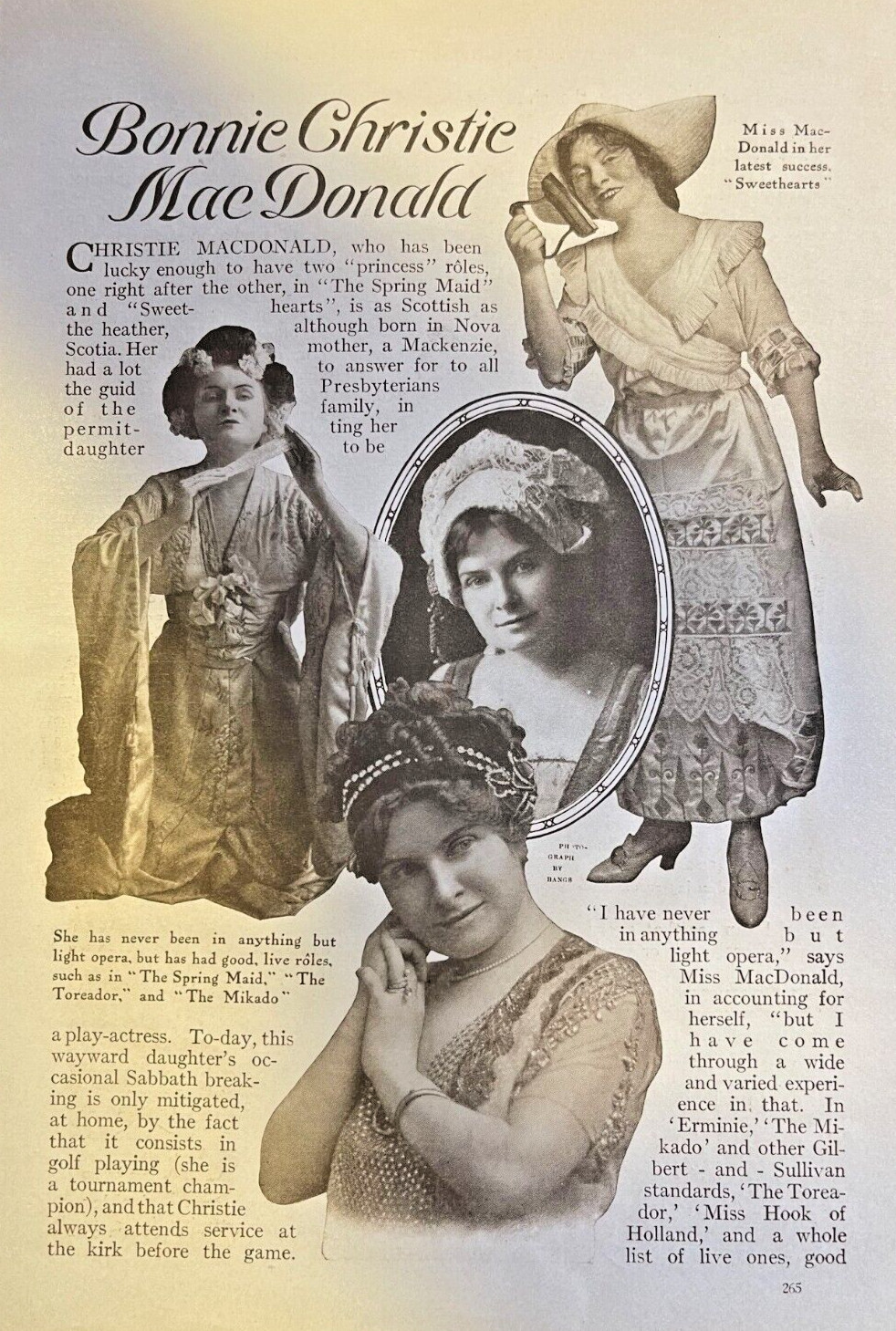 1914 Actress Christie MacDonald illustrated 1914 Actress Christie MacDonald illustrated