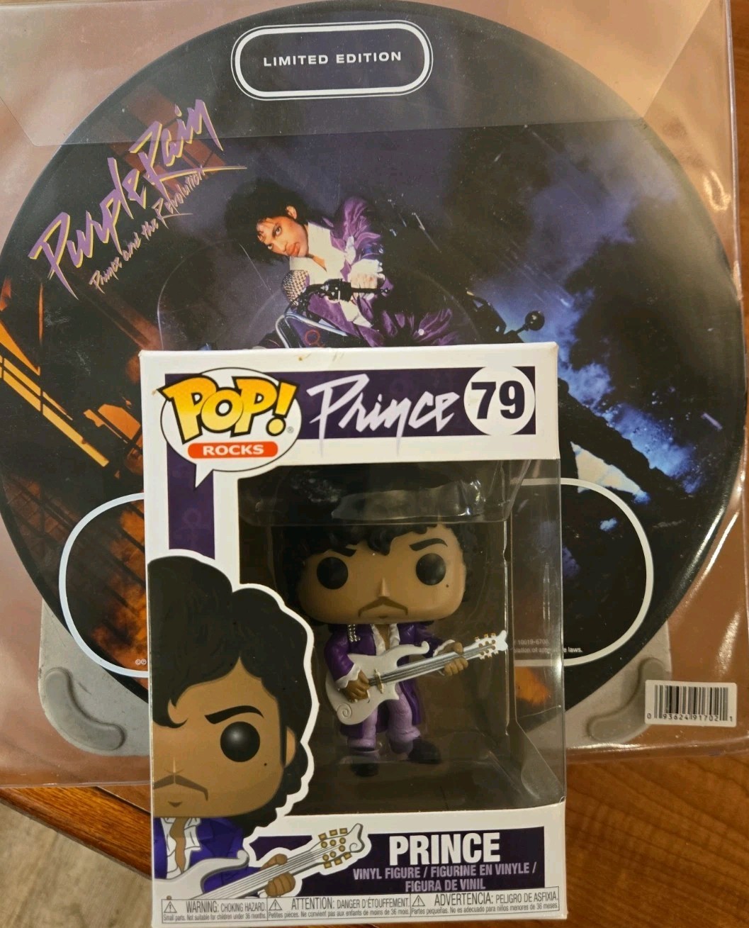 Funko POP R #79 Prince Purple Rain DIAMOND COLLECTION Purple Rain Picture Disc Funko POP R #79 Prince Purple Rain DIAMOND COLLECTION Purple Rain Picture Disc
