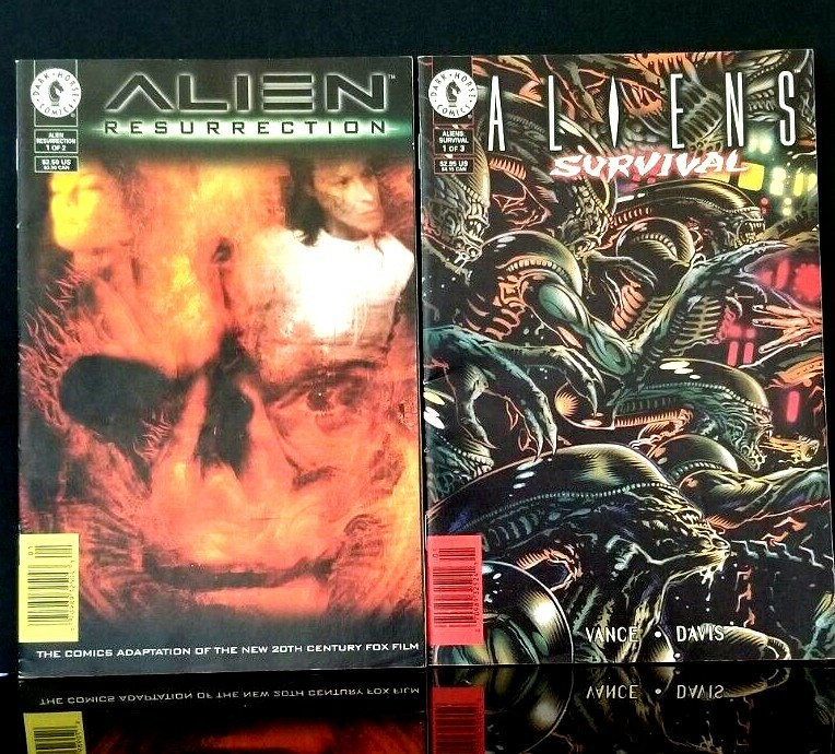 Alien Resurrection #1 & Aliens Survival #1 Dark Horse Comic Books Rare 