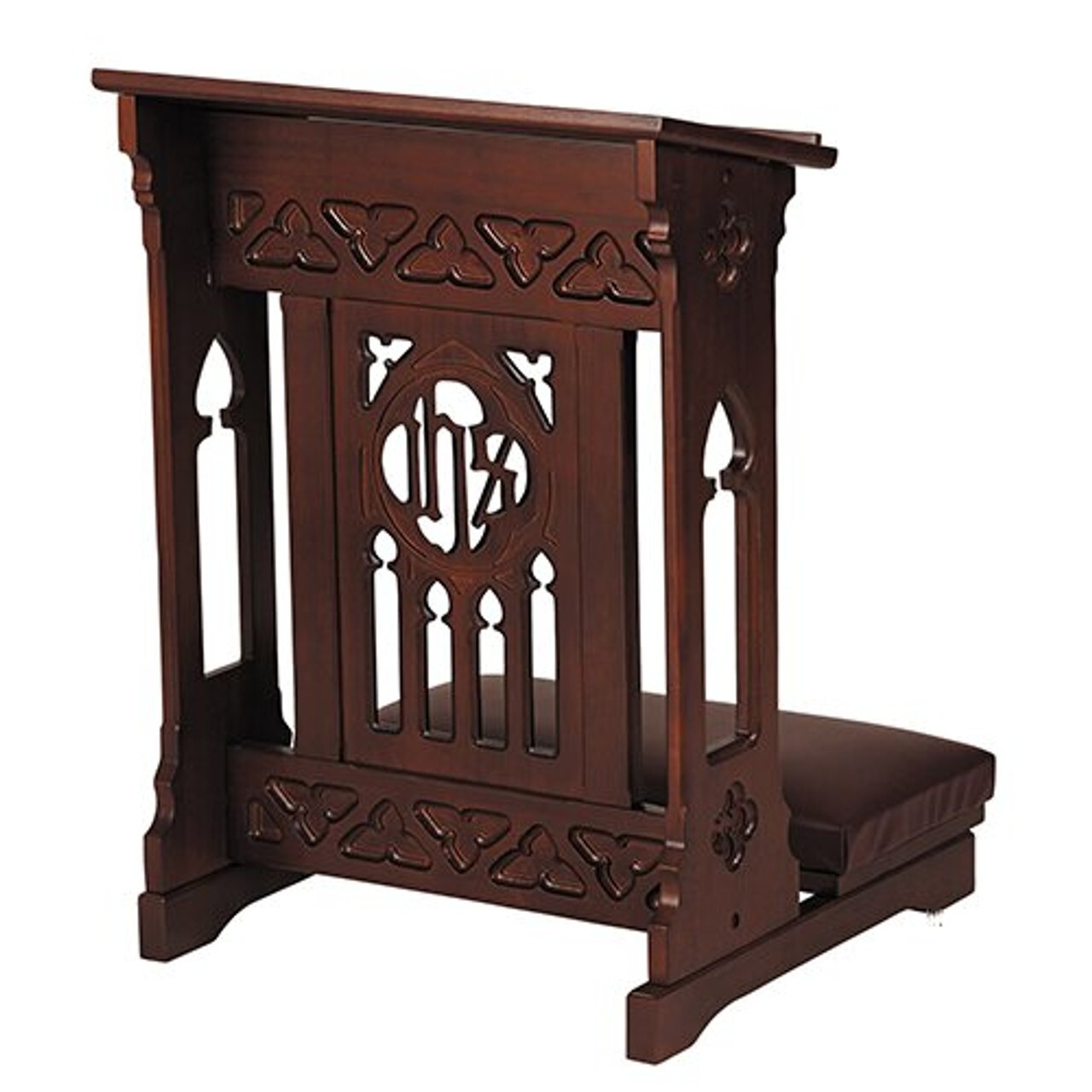 Kneelers, Florentine Collection Kneeler - Walnut Prayer Kneeler, Church or Home