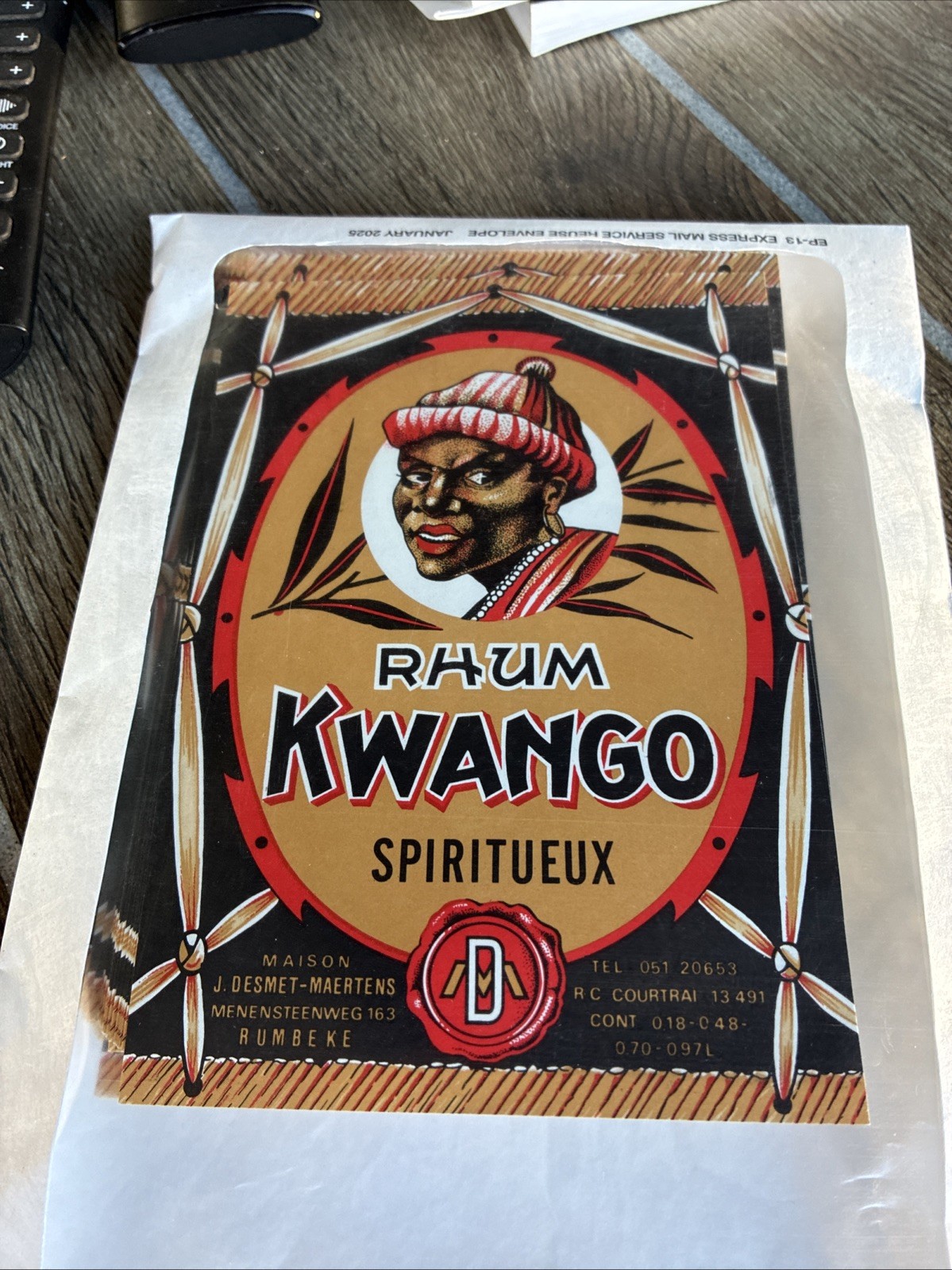 Wholesale Lot 100 Vintage Rhum Kwango Spiritueux Spirit Labels France
