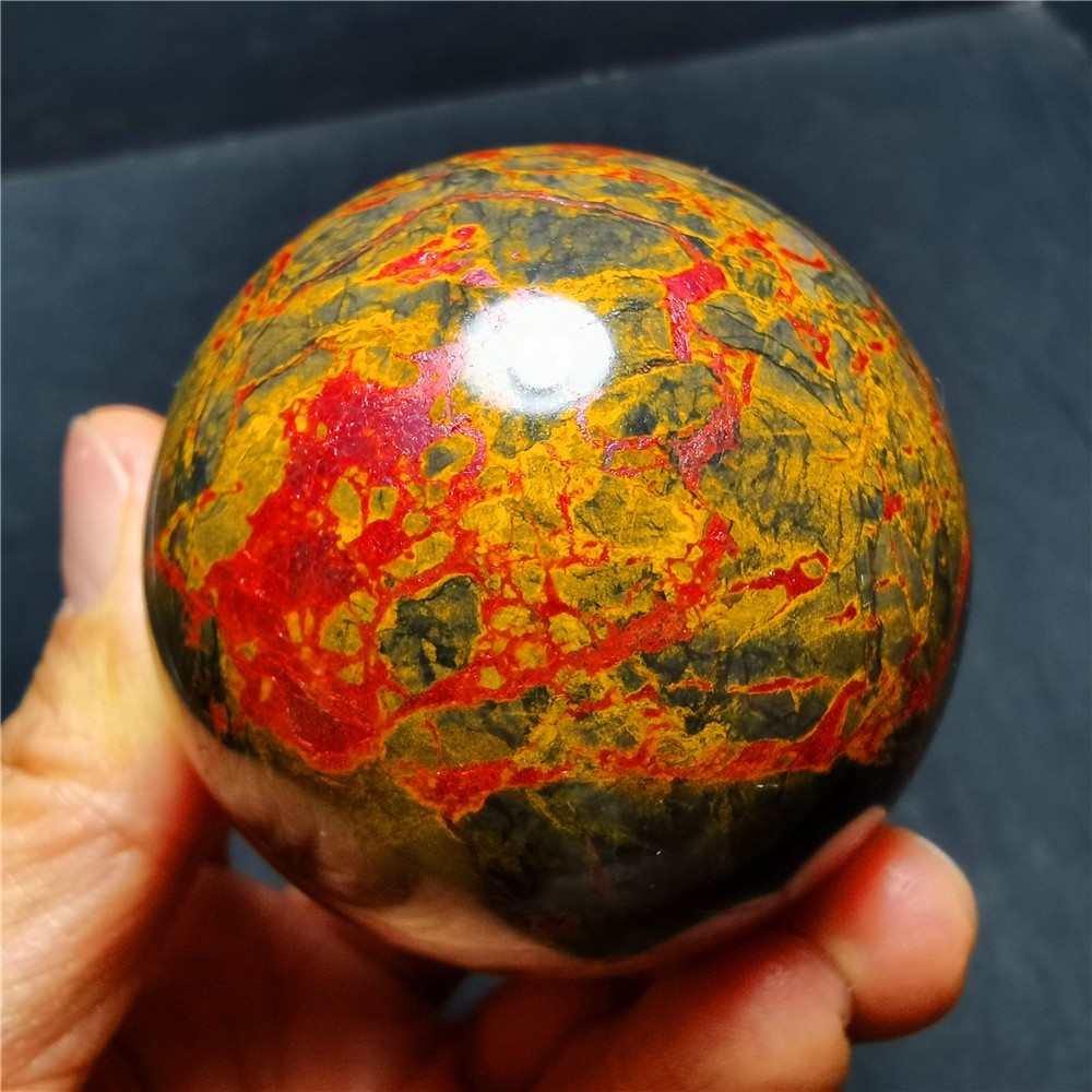 232.9g Natural colorful  Agate  Ball healing 79A38