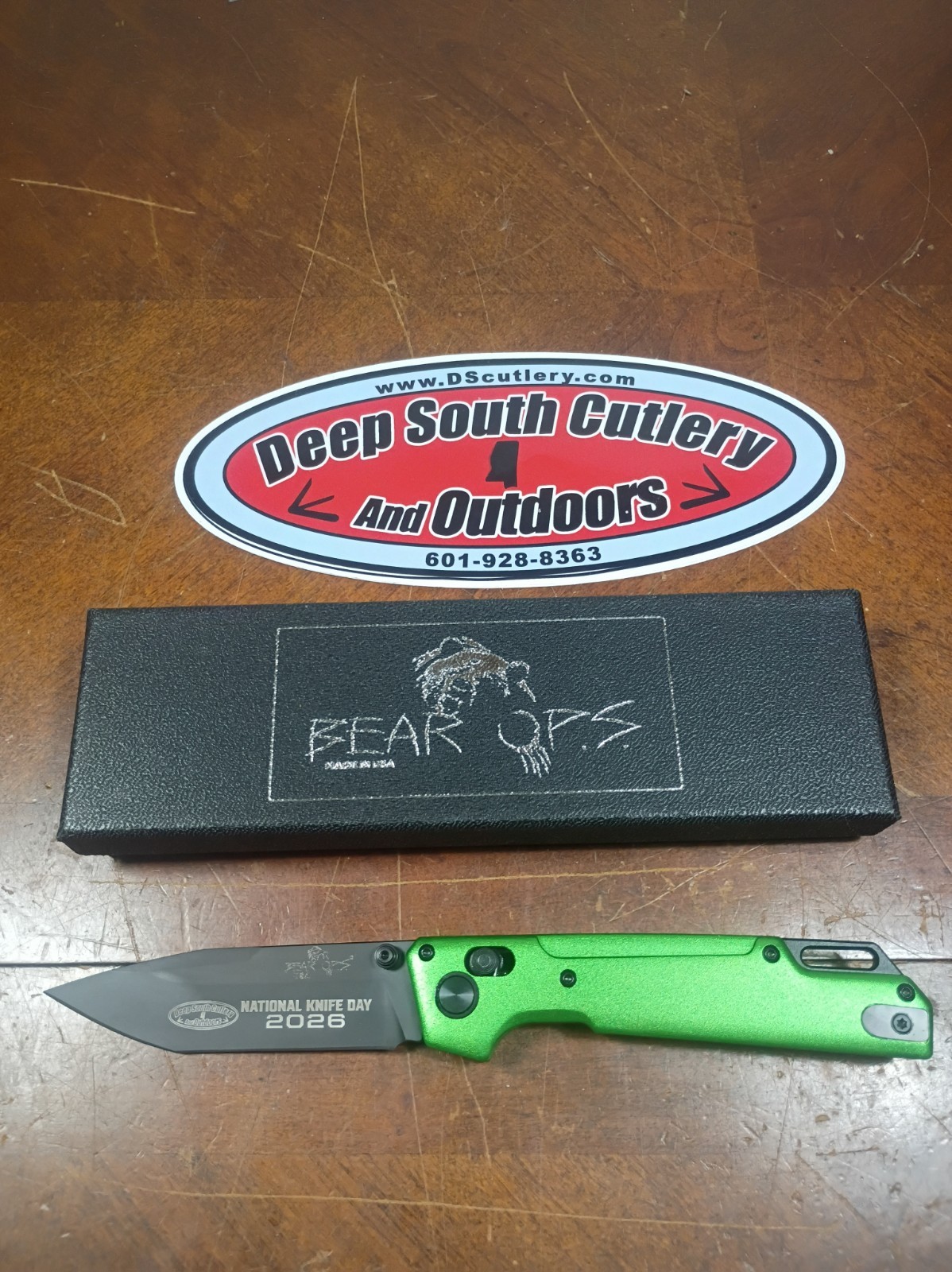 Bear OPS Nekama Limited Edition Green Tanto Deep South Cutlery 2026 Exclusive US Bear OPS Nekama Limited Edition Green Tanto Deep South Cutlery 2026 Exclusive US