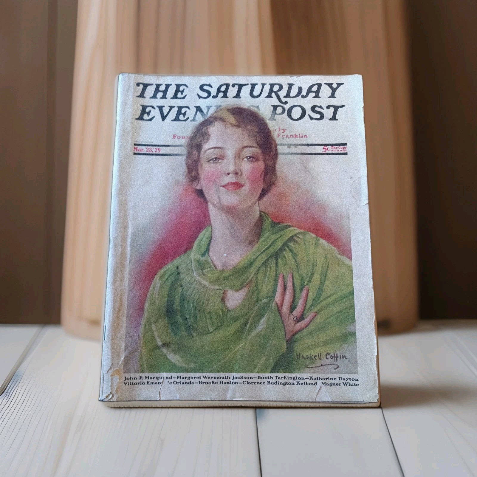 Vintage 1929 Saturday Evening Post March 23 Complete Magazine Auto Ads Art...