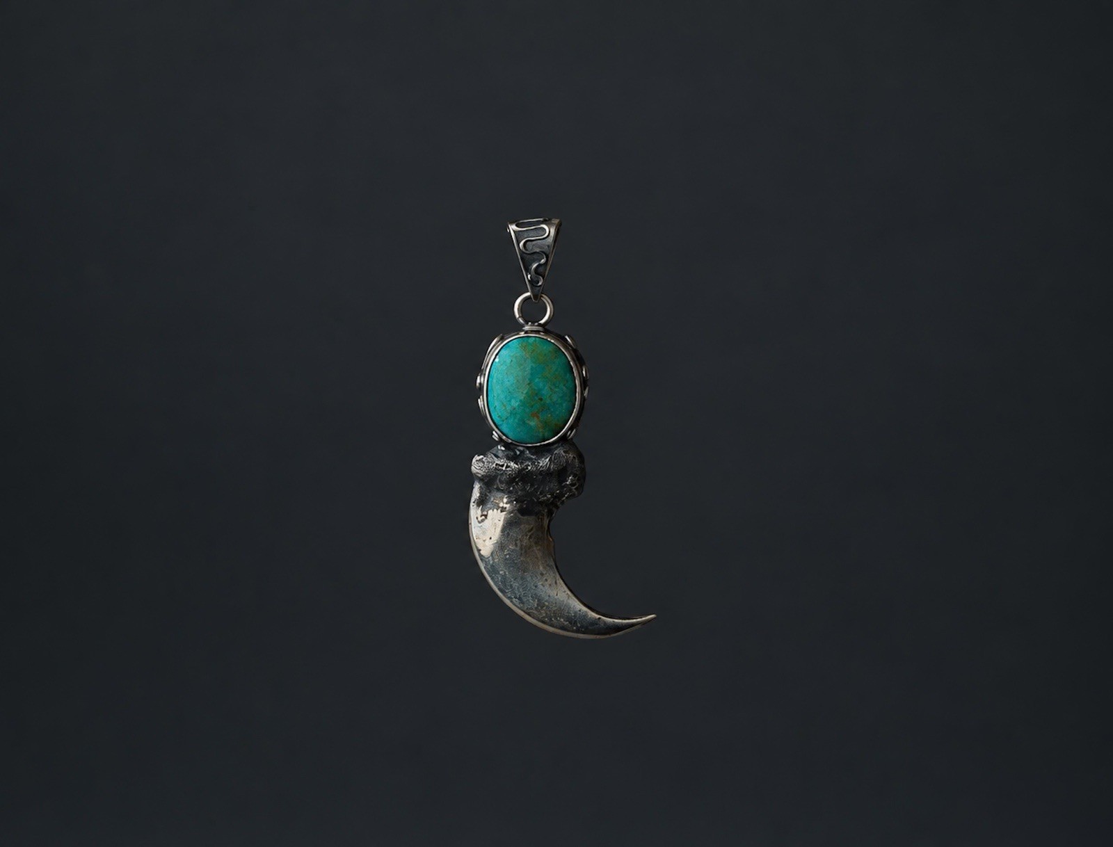 Handcrafted From A Real claw, 925 Sterling Silver Pendant natural Turquoise Handcrafted From A Real claw, 925 Sterling Silver Pendant natural Turquoise