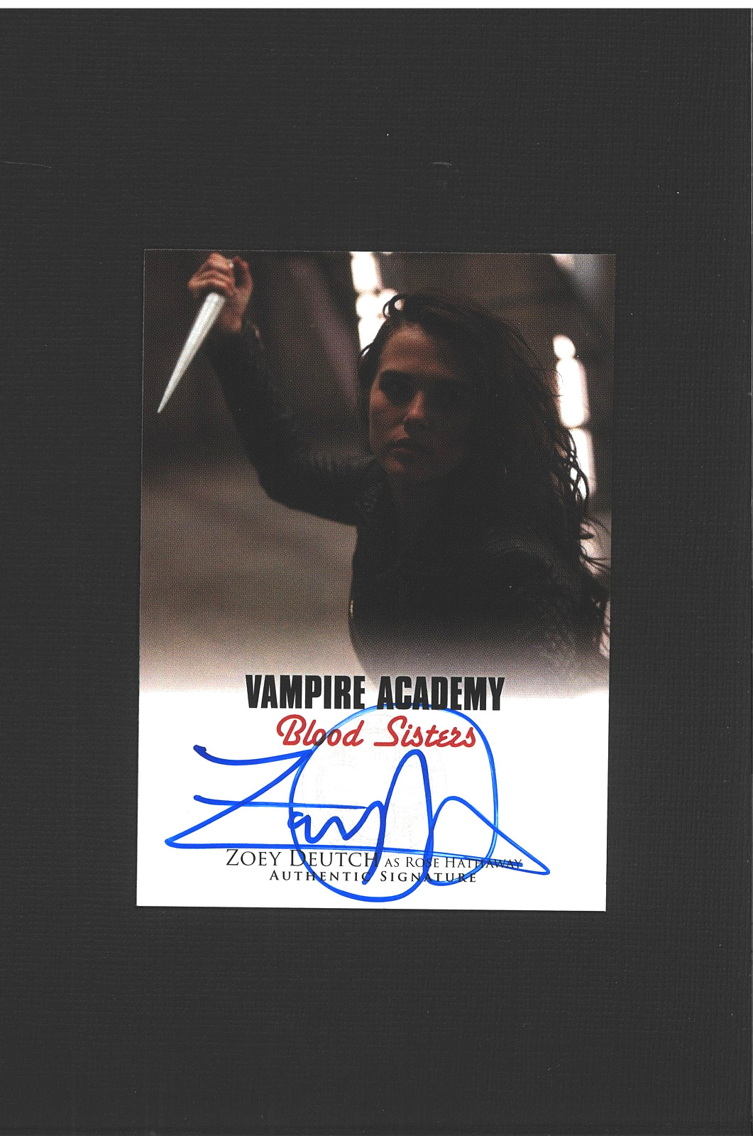 Zoe Deutch Auto 1ST ONLY Leaf Vampire Academy Autograph DIRTY GRANDPA ZOMBIELAND
