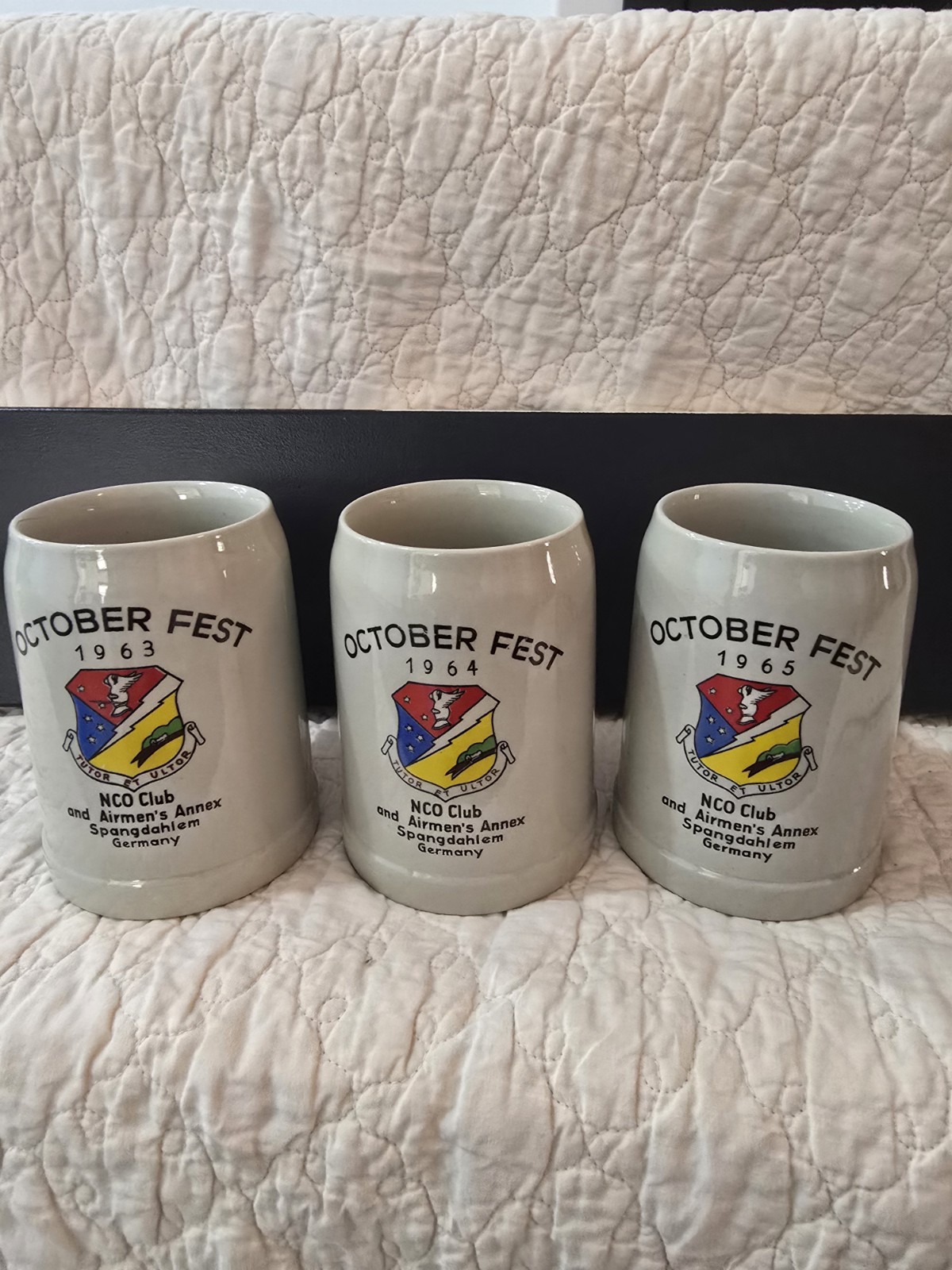RARE HTF 63 64 65 October Fest Commemorative Steins NCO Airmen\'s Spangdahlem DE