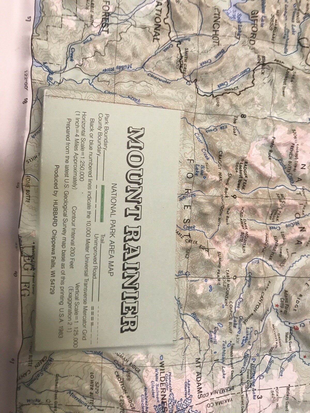 hubbard scientific map raised topographical map Mount Rainier National Park hubbard scientific map raised topographical map Mount Rainier National Park