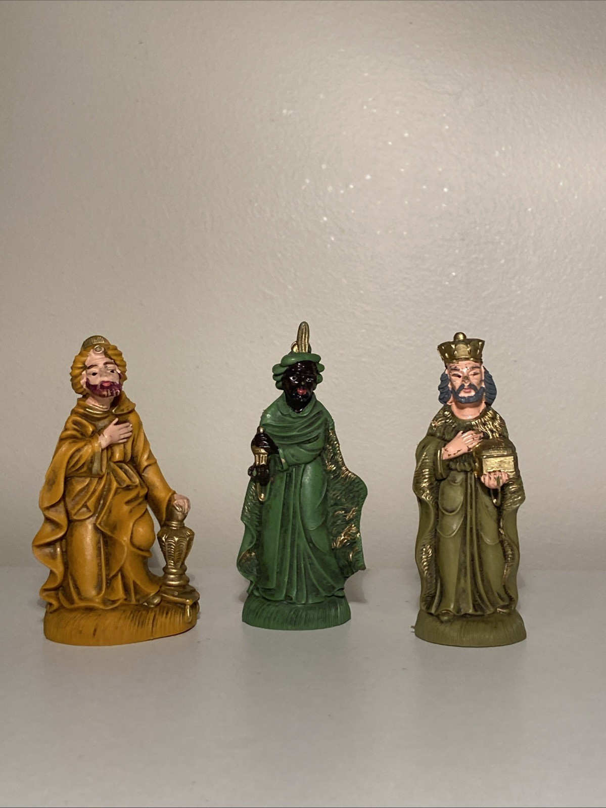 Vintage Three Wise Men Magi Figurines Epiphany Collection Nativity Christmas 4”