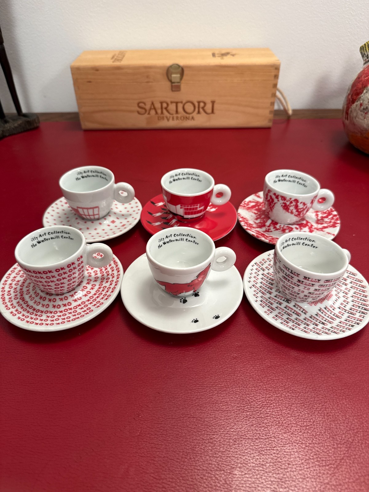 illy Art Collection 2014 Robert Wilson Watermill 6 Espresso Cups Saucers