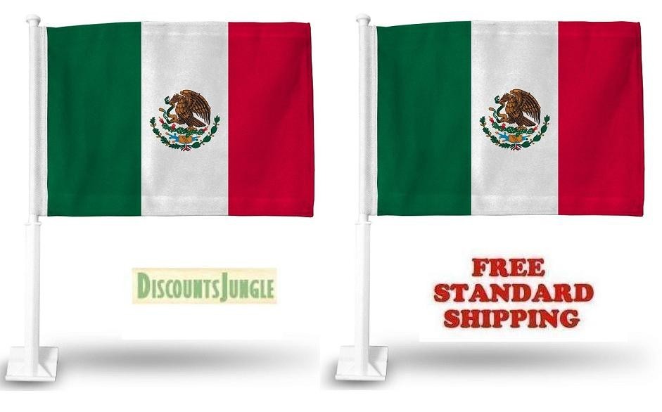 2X MEXICO World Cup Soccer Car Flag FLAGS FOR CAR WINDOW 18