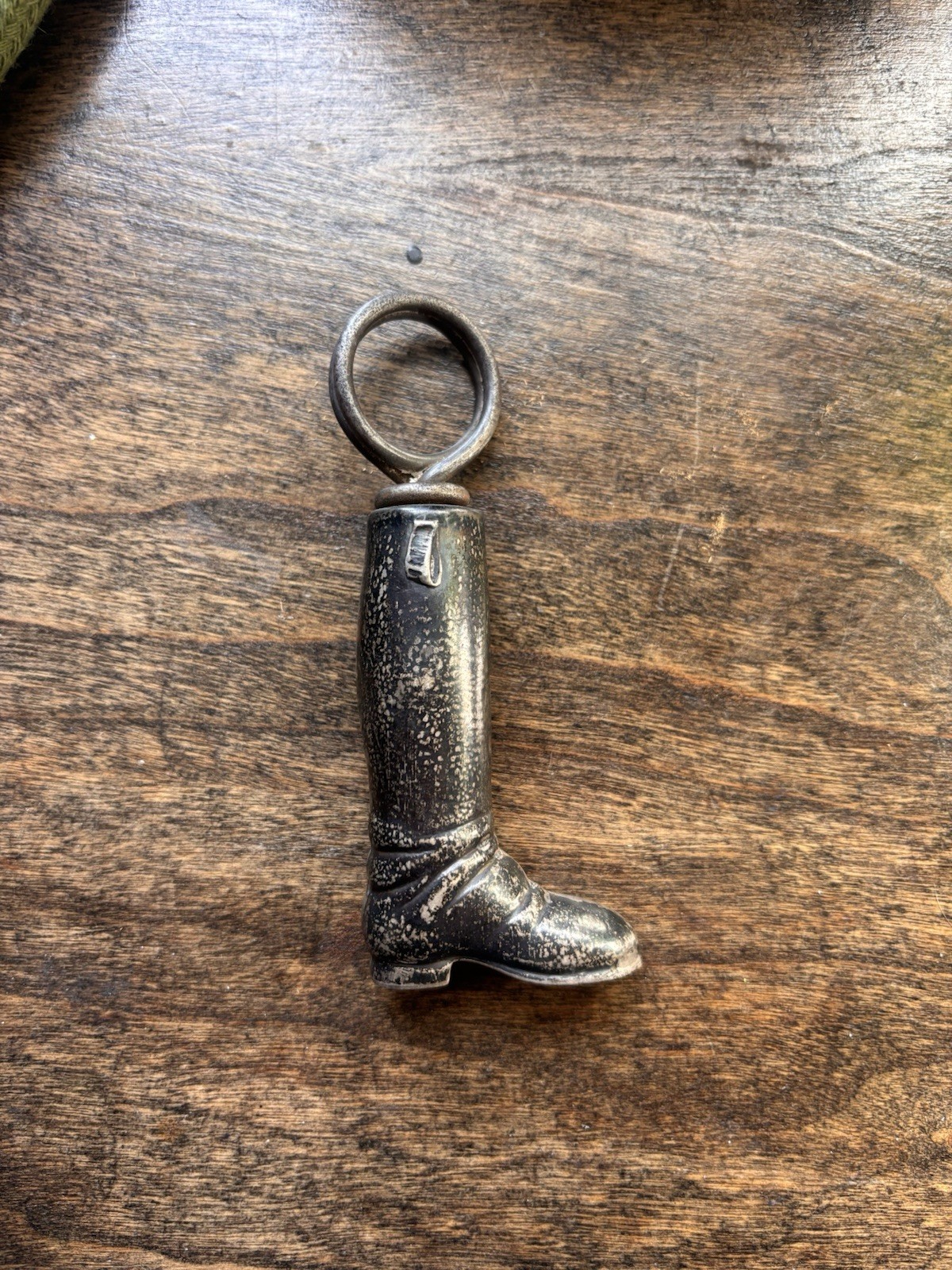 Vintage Sterling Silver Boot Cork Screw Bottle Opener .