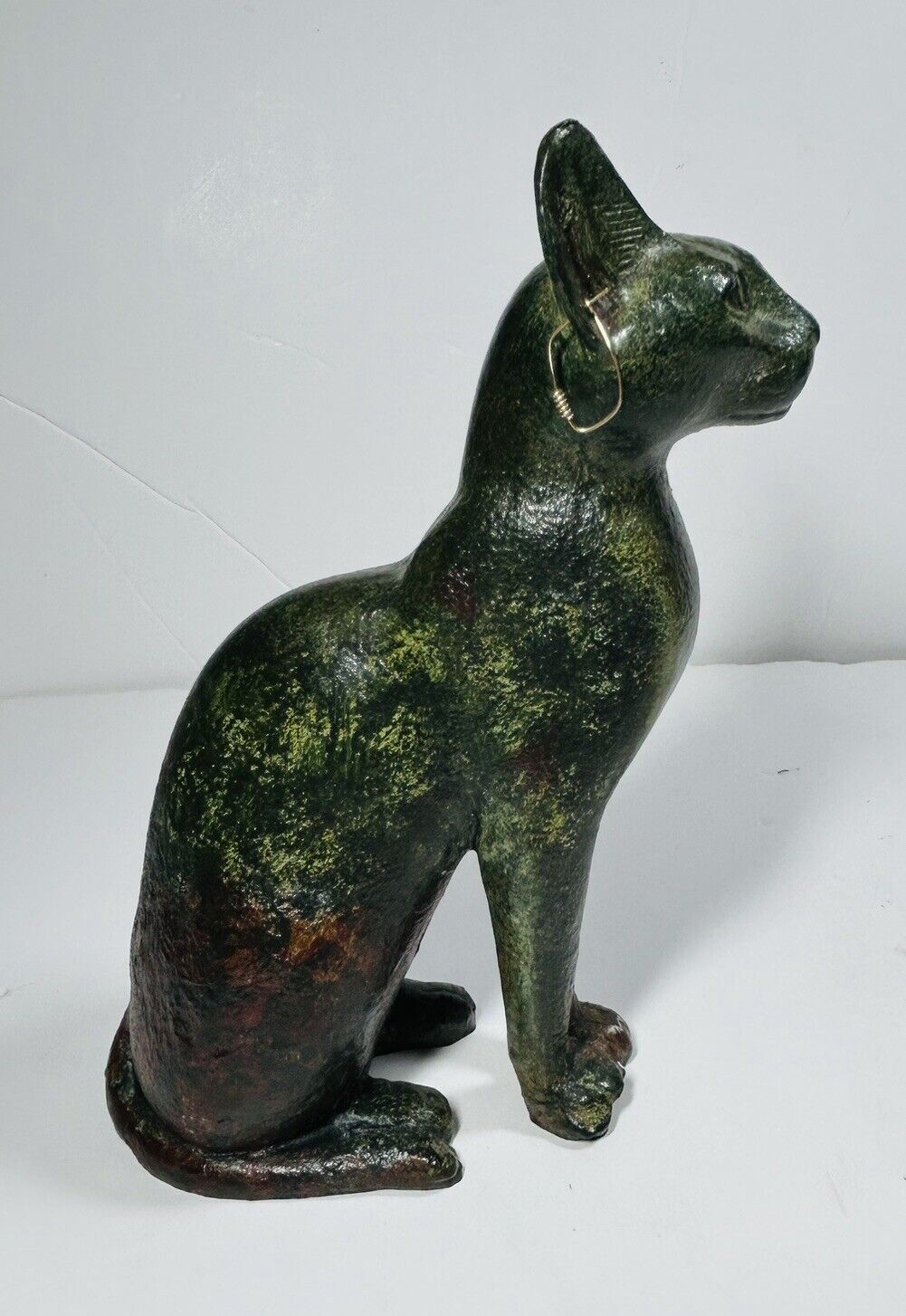 VINTAGE EGYPTIAN CAT ORNAMENT British Museum Siamese Figurine Figure