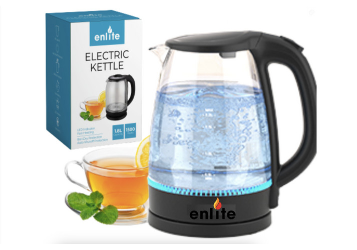 Enlite Fast Boiling Electric Glass Kettle Enlite Fast Boiling Electric Glass Kettle