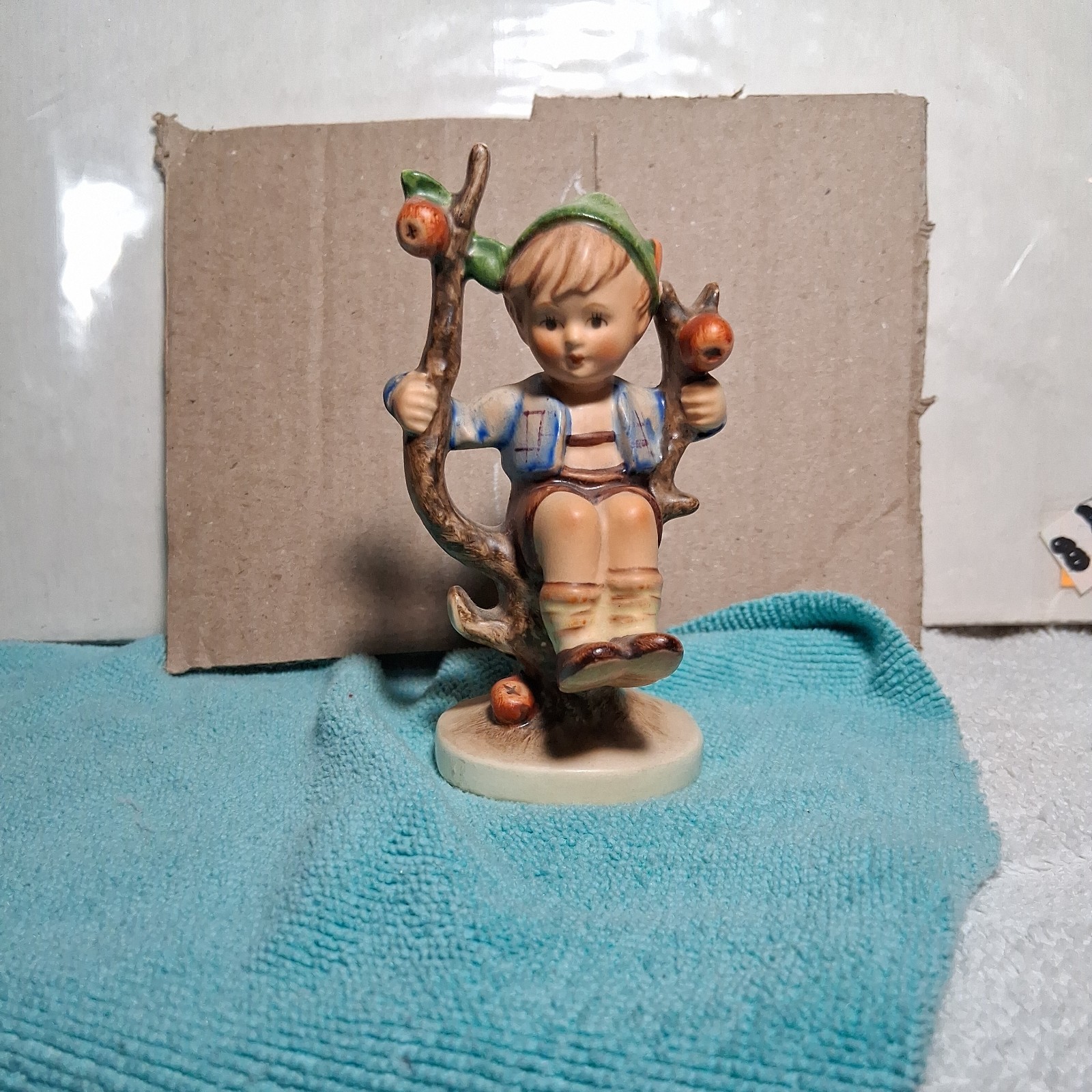 Vintage Hummel Goebel Germany Porcelain Apple Tree Boy Figurine 4.25 Vintage Hummel Goebel Germany Porcelain Apple Tree Boy Figurine 4.25
