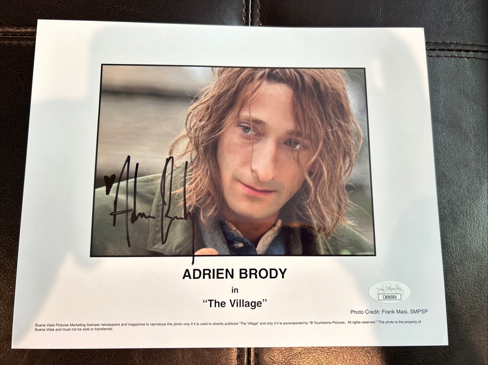 Signed Adrien Brody 8x10 Presss Photo JSA Certified The Village
