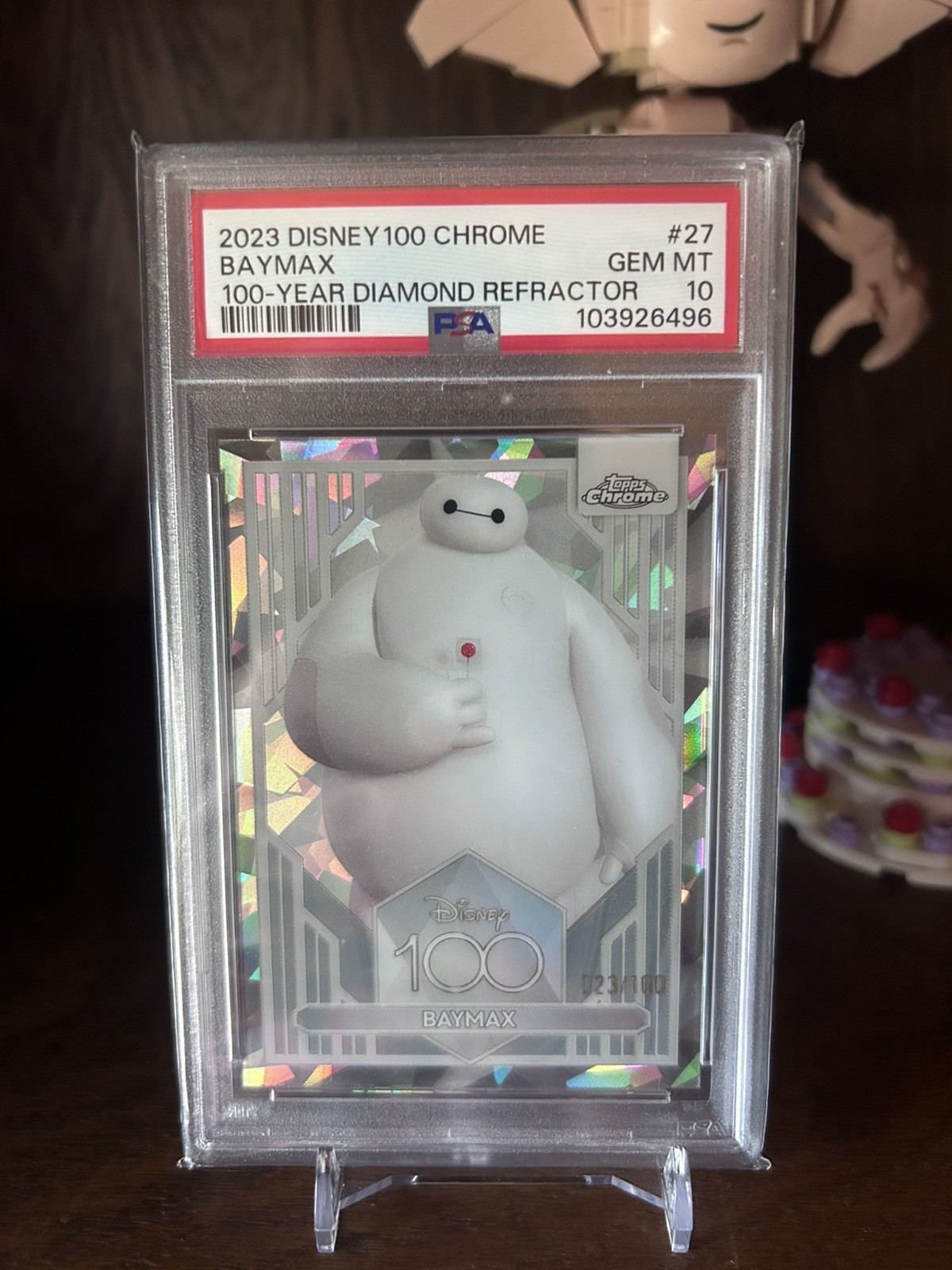 2023 Topps Chrome Disney 100 Baymax /100 PSA 10
