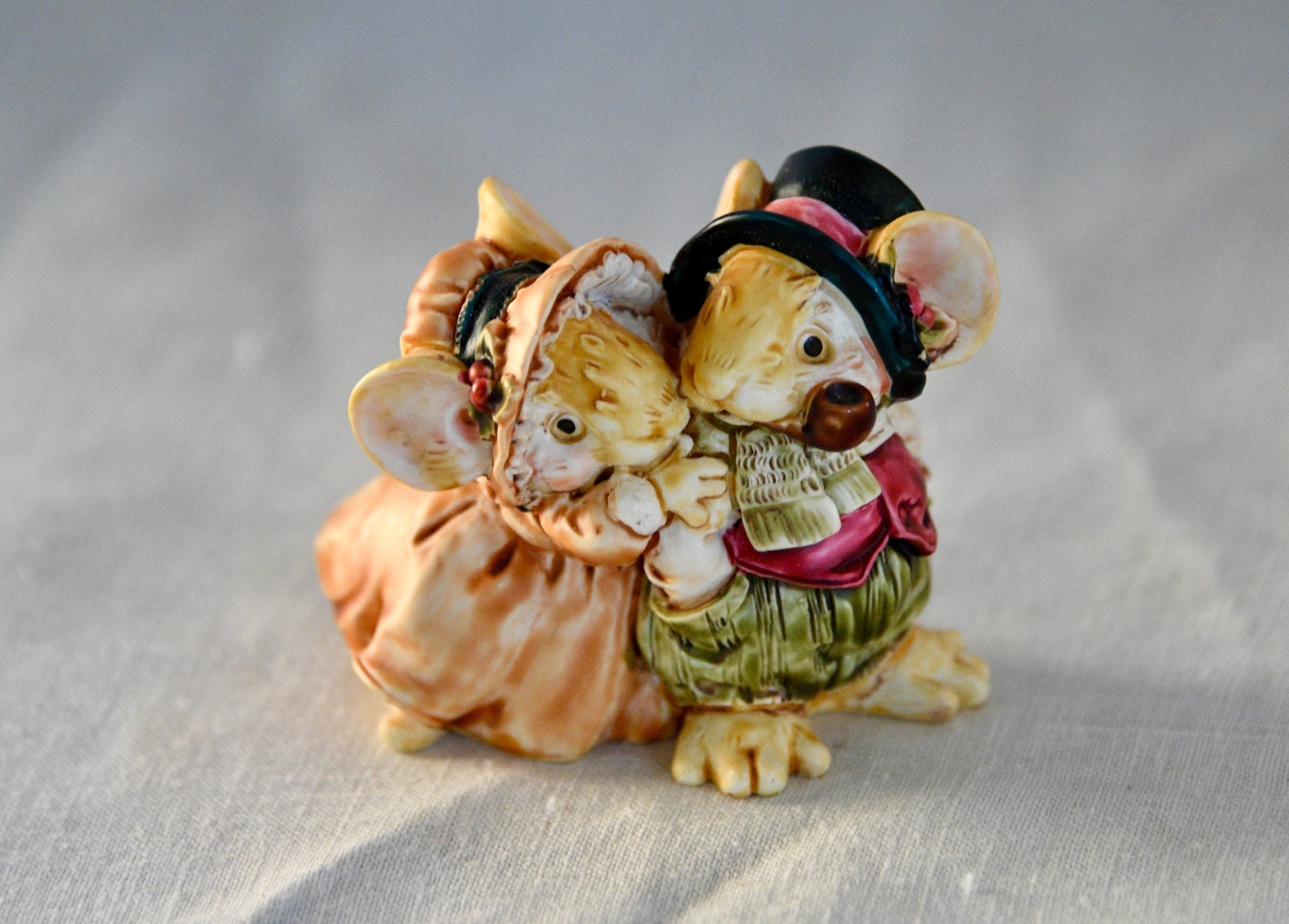 Vintage Ganz Little Cheesers 1991 Mouse Couple Figurine Marigold & Oscar 05320