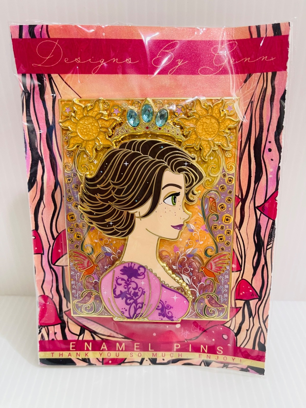 NIP DBG Designsbygenn Designs by genn Rapunzel Tangled PROFILE FANTASY PIN NIP DBG Designsbygenn Designs by genn Rapunzel Tangled PROFILE FANTASY PIN