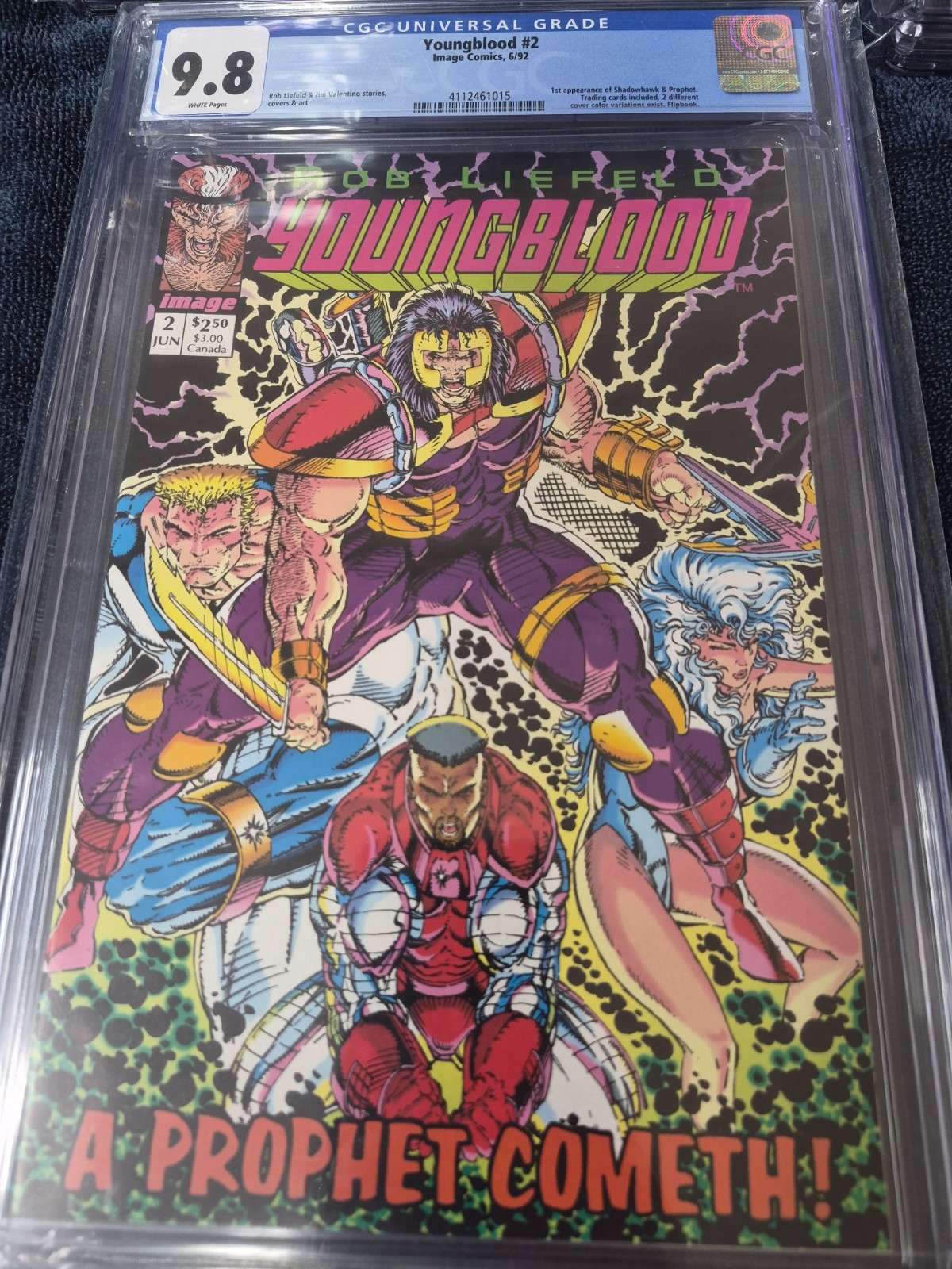 Image Youngblood 2 1992 CGC 9.8 White Pages 1st First appearance Shadowhawk Pink Image Youngblood 2 1992 CGC 9.8 White Pages 1st First appearance Shadowhawk Pink
