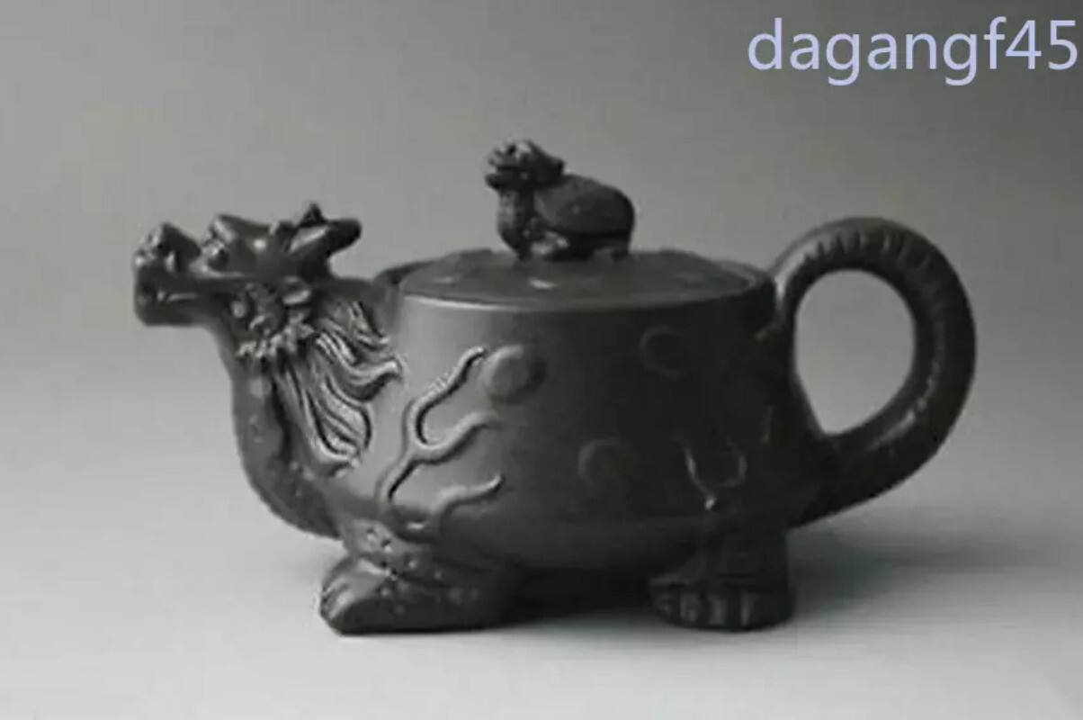 Chinese Yixing Purple Clay Teapot Zhini Turtle Dragon Zisha Teapot
