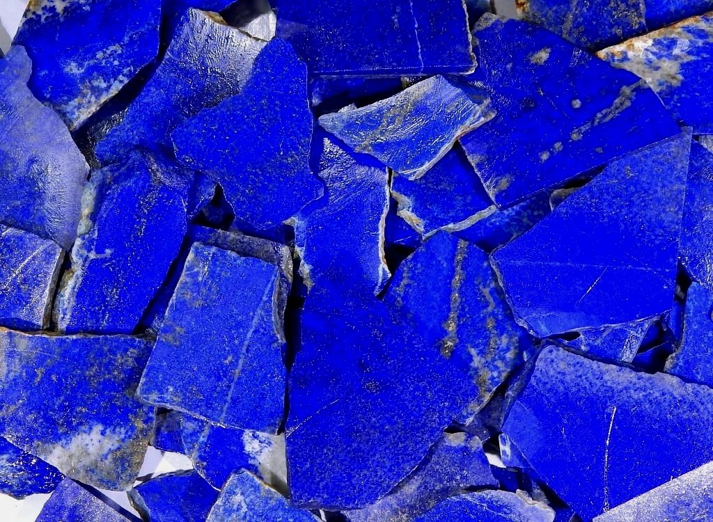 1250 CT NATURAL BLUE LAPIS LAZULI ROCK ROUGH SLAB,TILE AFGHAN UNTREATED GEMSTONE