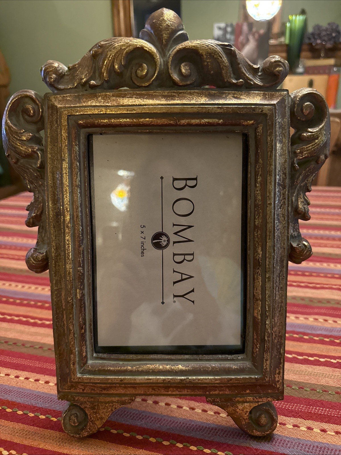 Bombay Ornate 5x7 Tabletop Picture Frame Vintage, Heavy