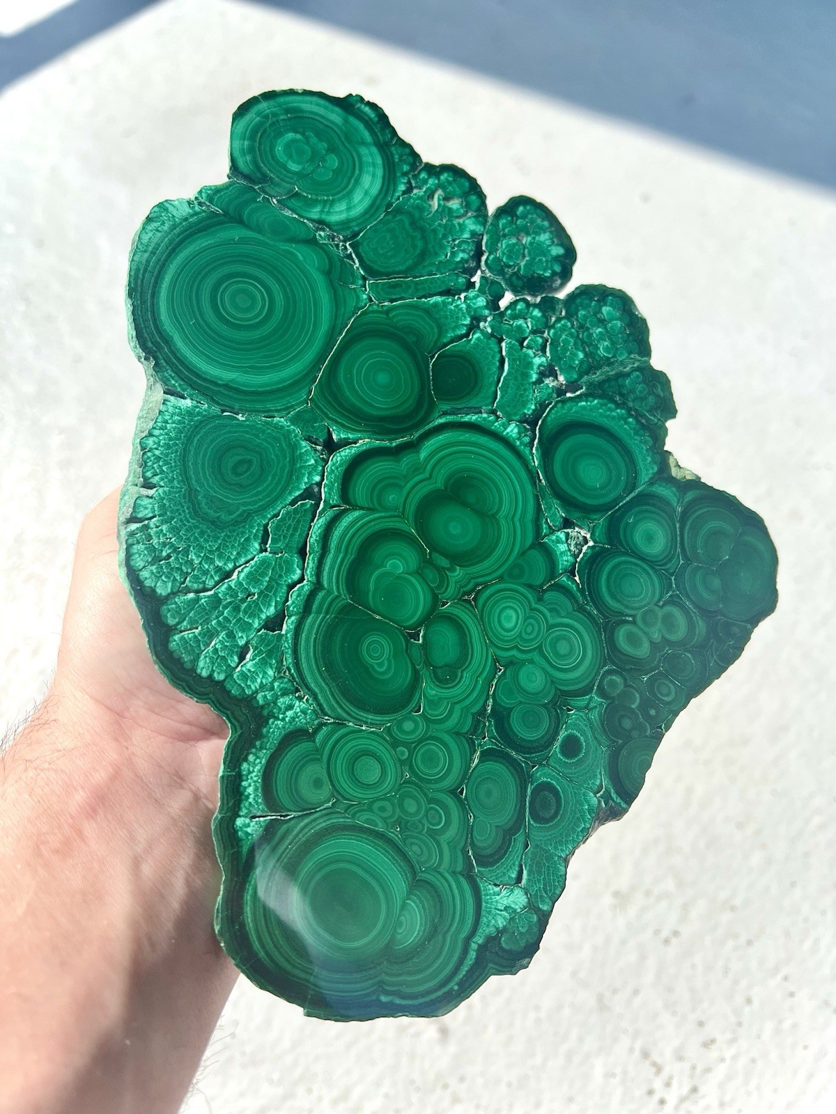 3.4 Pound: Malachite Botryoidal Plume Polished and Rough