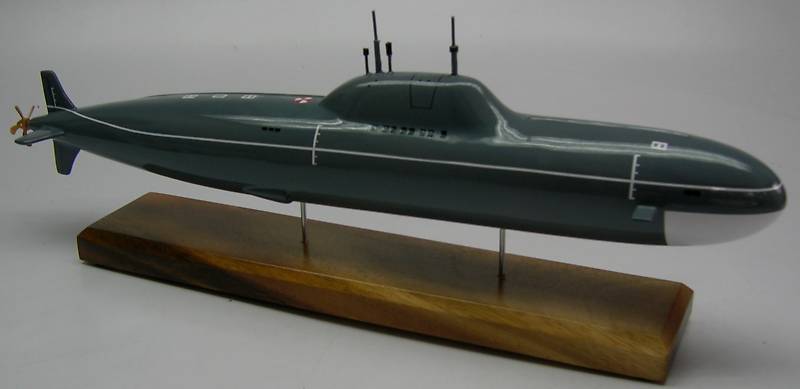 Alfa Class Attack Submarine Wood Model  New