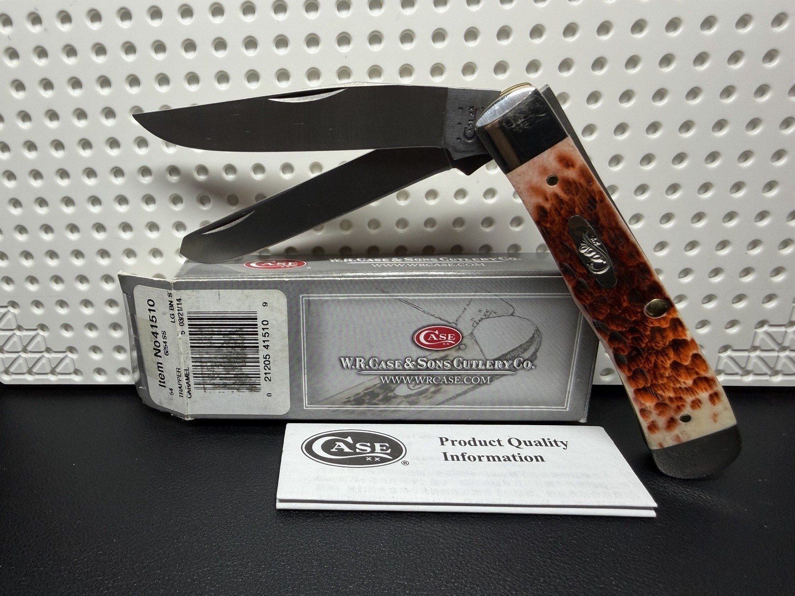 Case XX 41510 6254 SS Caramel Bone Trapper Knife NEW NOS w/ Box *Discontinued*