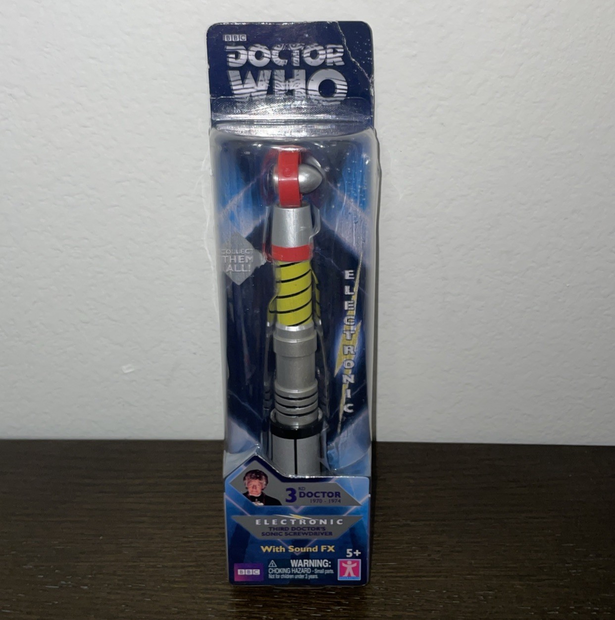 DOCTOR WHO THIRD DOCTOR\'S SONIC SCREWDRIVER Spin/Sound Affects NEW IN PACKAGING
