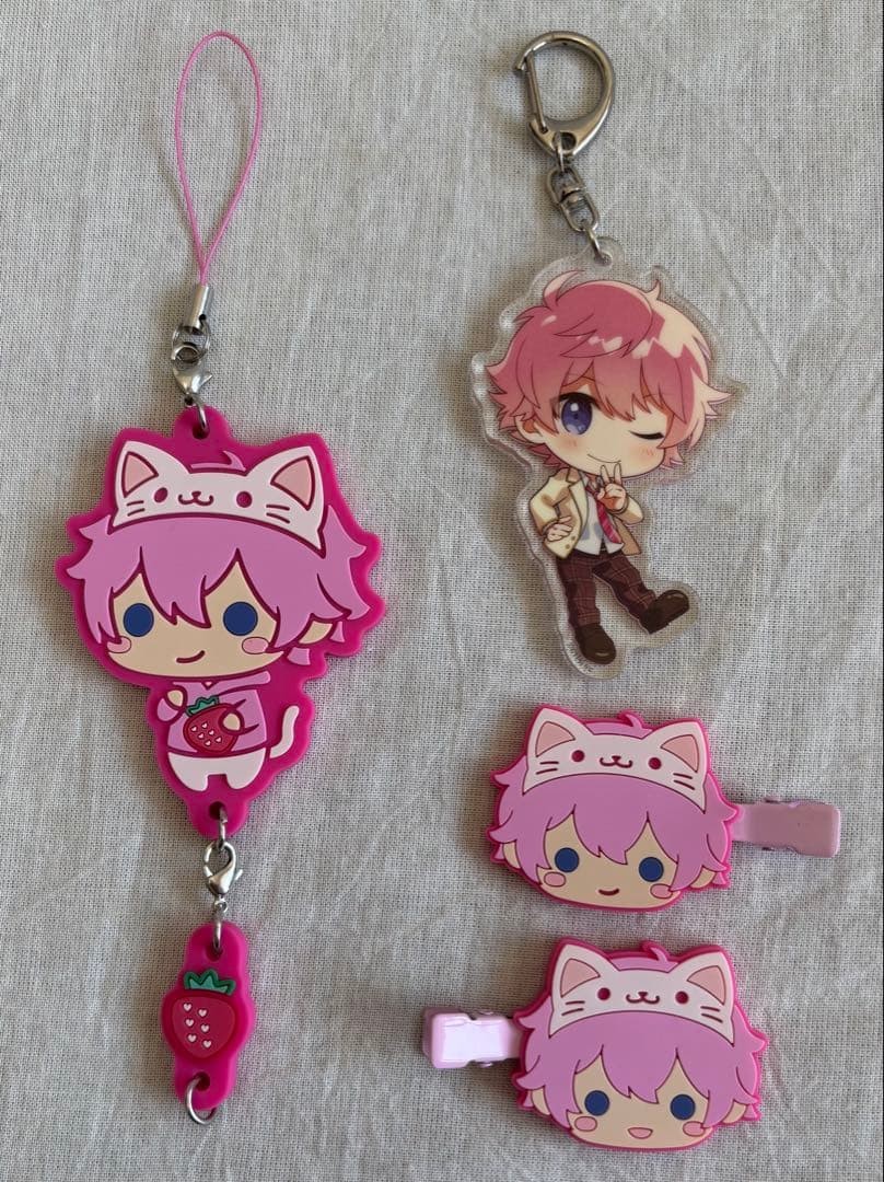 Satomi SutoPri Charm Rubber Strap Hair Clip 14+ Soft Figure Set Brand New Used
