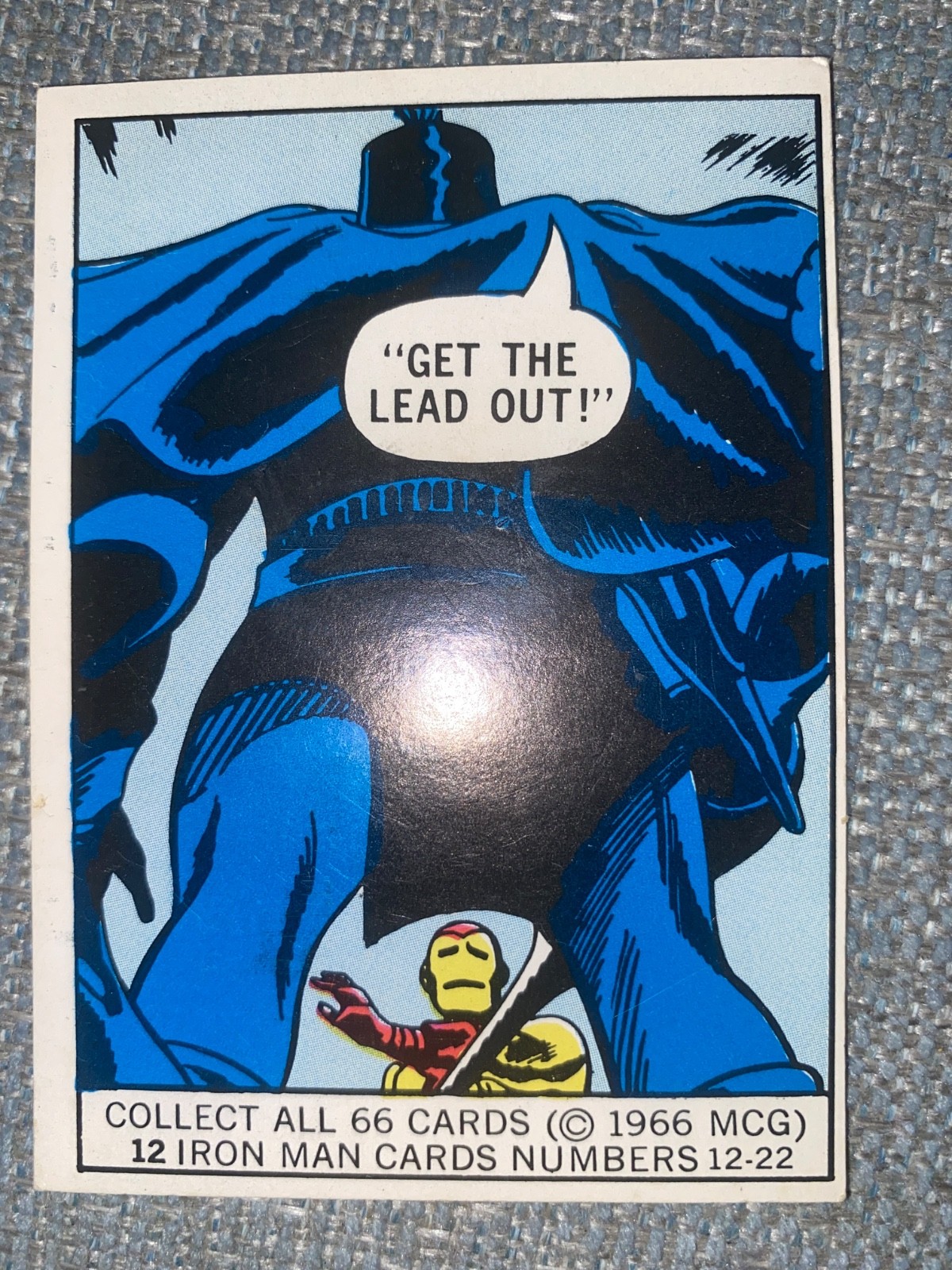 1966 Donruss Marvel Super Heroes Iron Man card #12