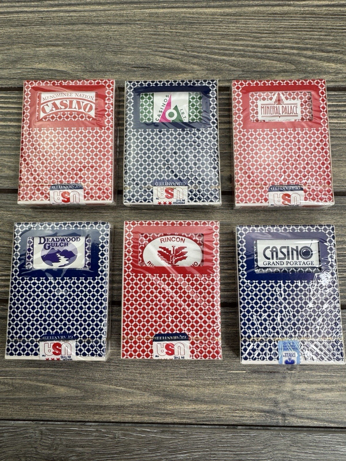 6 VTG Sealed Casino Professional Poker PGC Playing Cards Hoyle Random Lot Read
