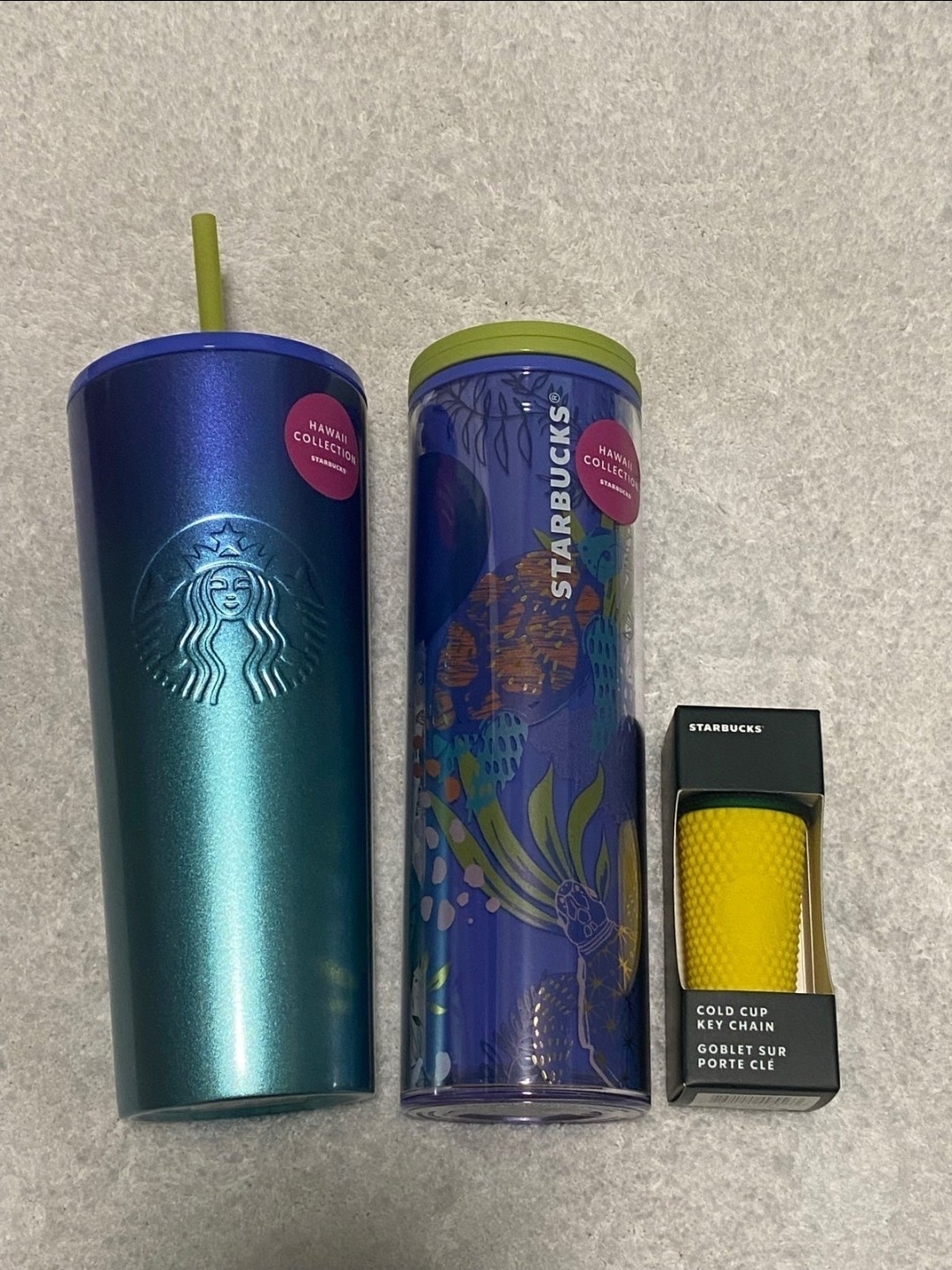 3pk Starbucks Hawaii Exclusive turtle ombré, hot plastic tumbler & keychain. New 3pk Starbucks Hawaii Exclusive turtle ombré, hot plastic tumbler & keychain. New