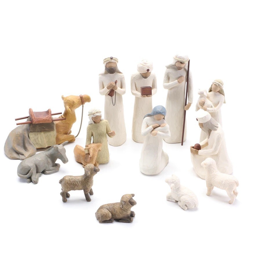 Willow Tree Nativity Set 13 pcs Sculpted Hand-painted Nativity Figures Fullbox Willow Tree Nativity Set 13 pcs Sculpted Hand-painted Nativity Figures Fullbox