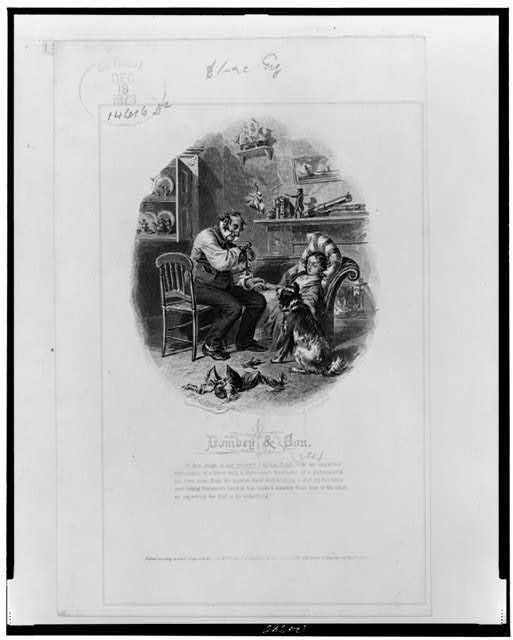 Charles Dickens Dombey and Son Captain Cuttle Florence Taking Pulse 1873