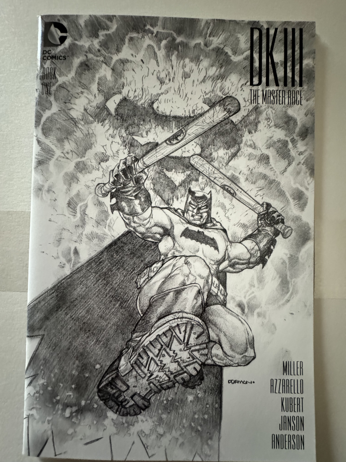 Dark Knight III: The Master Race #1 Sketch Comic 1st Print Never Opened Unread